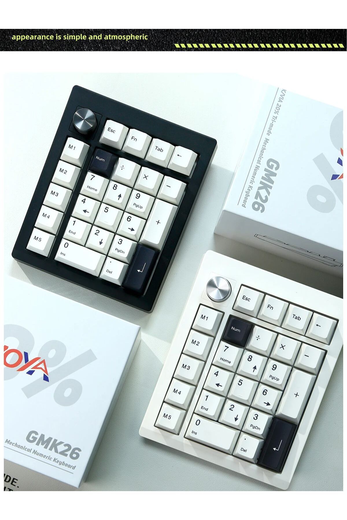 Choice-ZUOYA GMK26  QMK/VIA Gasket Number Pad Bluetooth 5.0/2.4ghz/Wired Hot Swappable Numpad Programmab... 8