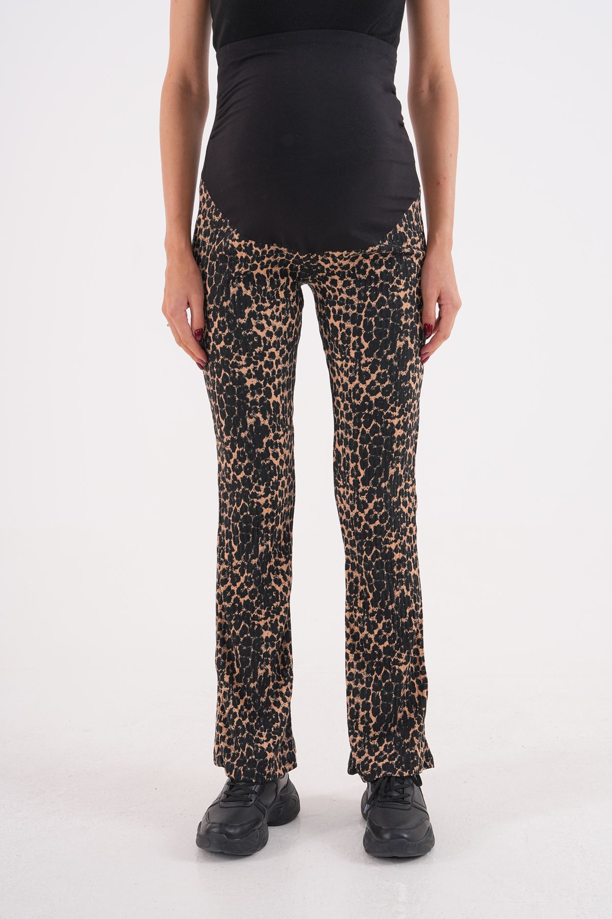 MEGHAN L.A-Pregnant & Maternity Flexible Abdominal Banded Leopard Patterned Bottom 8