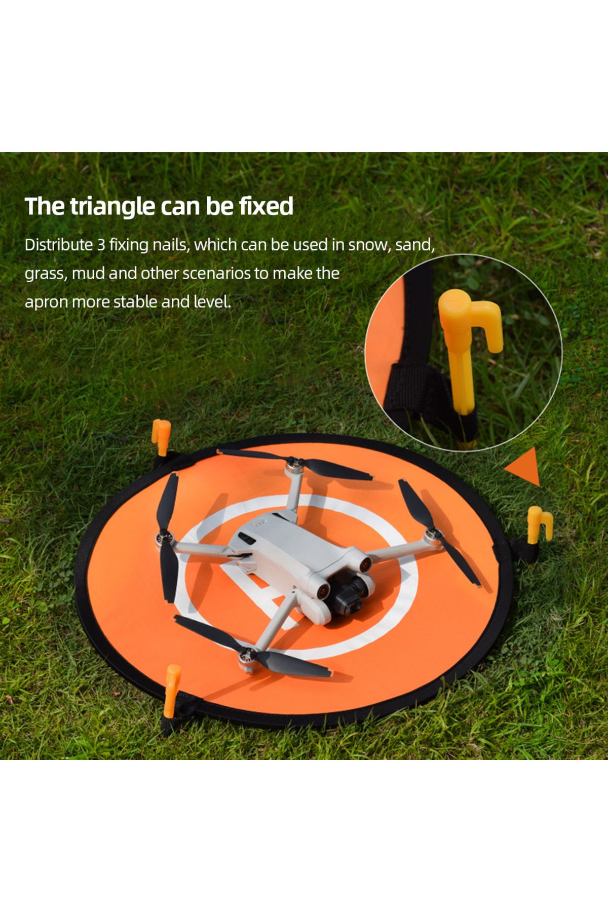 APWIKOGER-Drone Landing Pad Foldable Quadcopter Parking Apron Pad Elastic UAV Universal Apron Pad for DJI M... 4