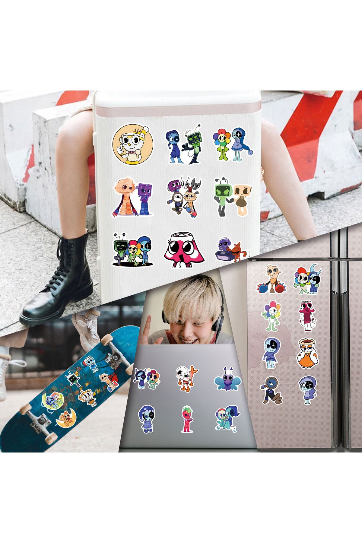 Choice-54Pcs Dandys World Stickers Dandy's World DIY Stickers Scrapbooking Phone Luggage Skateboard Wate... 7