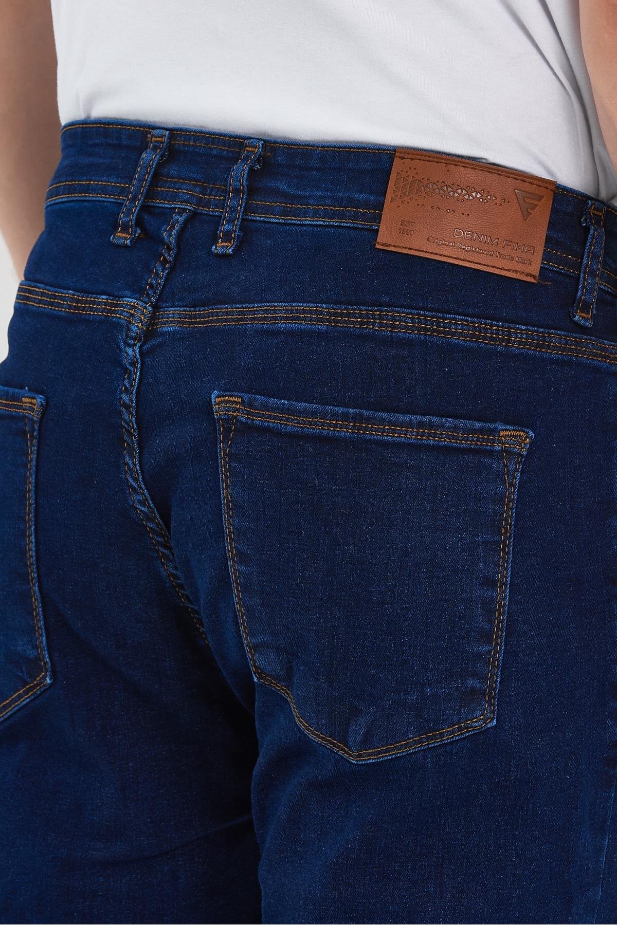 Genel Markalar  ERKEK FERMUARLI KLASİK DÜZ JEANS - Görsel 6