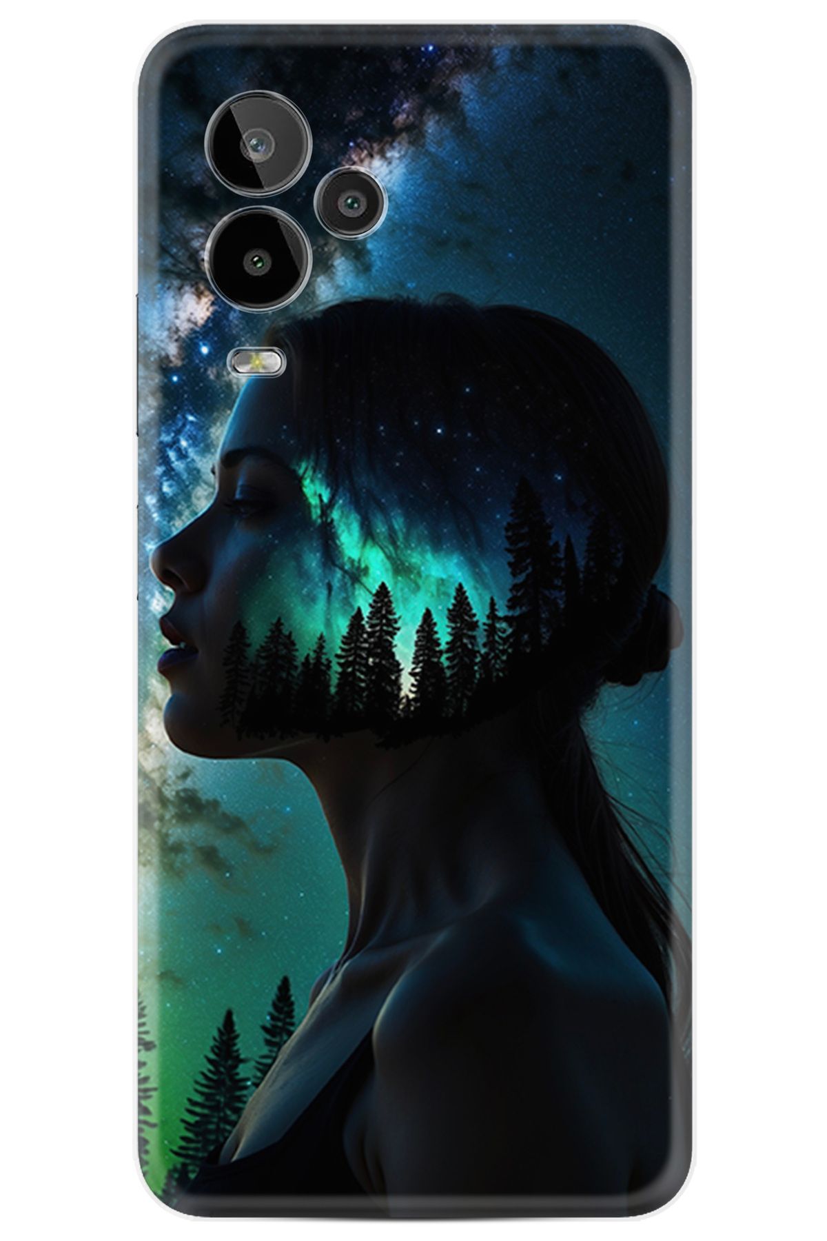 General Mobile 24 Pro Kılıf HD Resim Baskılı Woman in Tree StKd -004