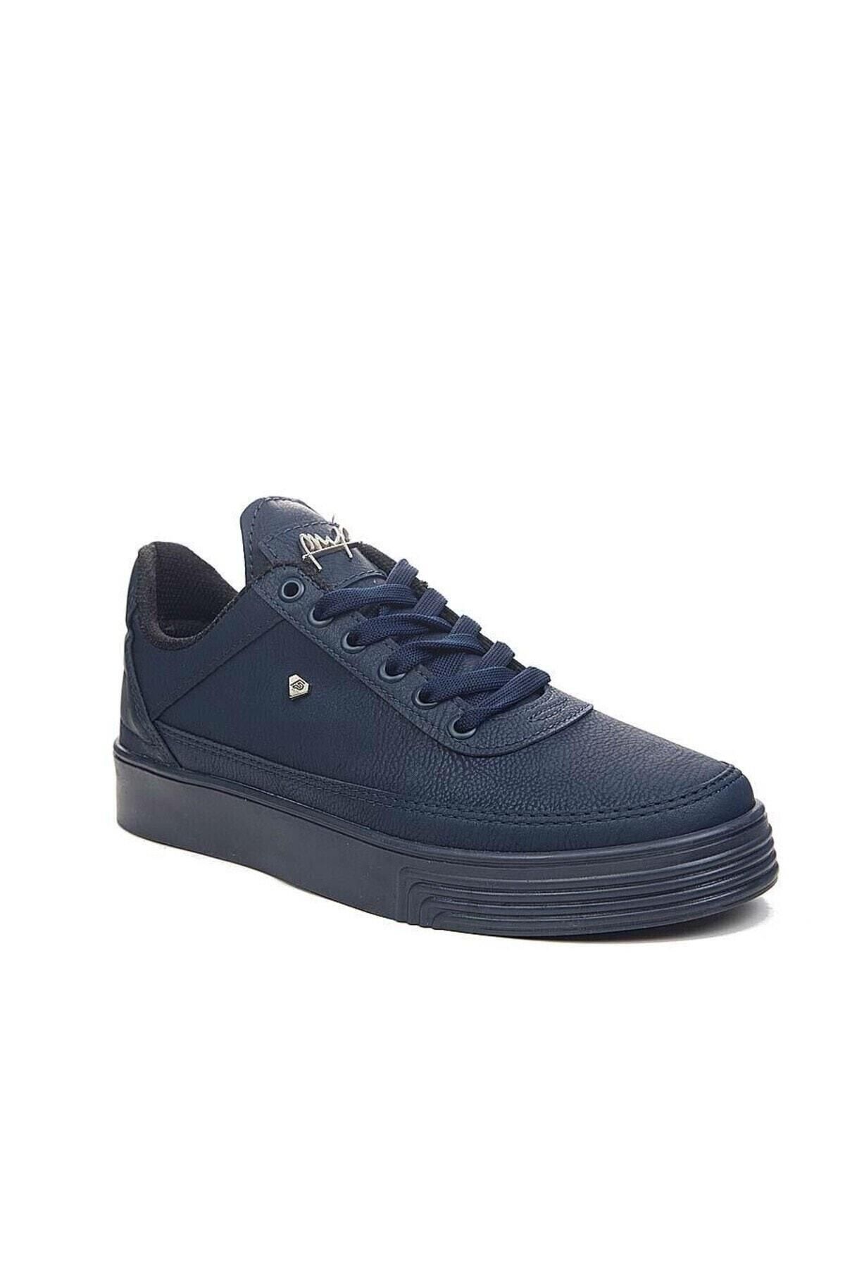Preux Deri Günlük Ortopedik Rahat Kaliteli Bağcıklı Casual Astarlı Şık Erkek Sneaker Spor Ayakkabı