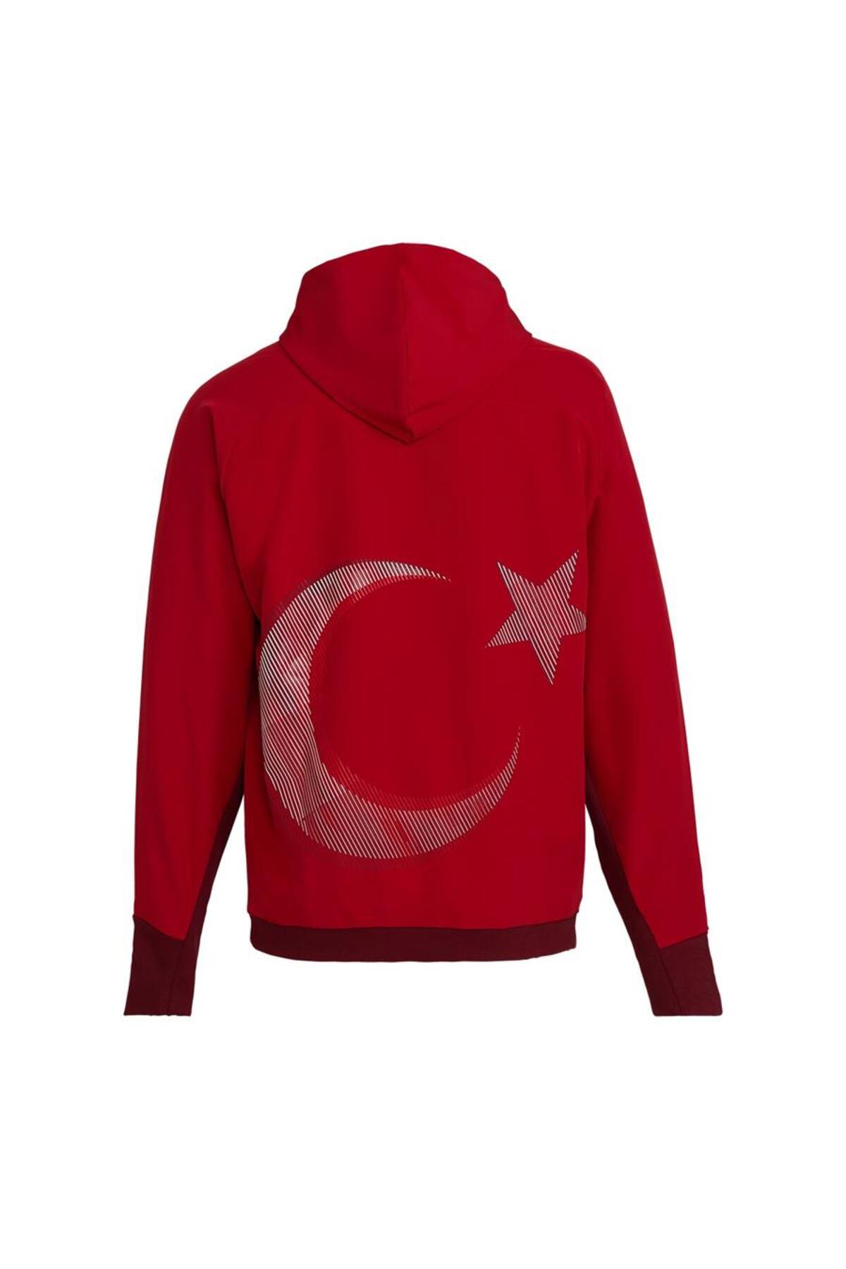 adidas Team Türkiye Erkek Kırmızı Ceket (JH0782) görsel 3