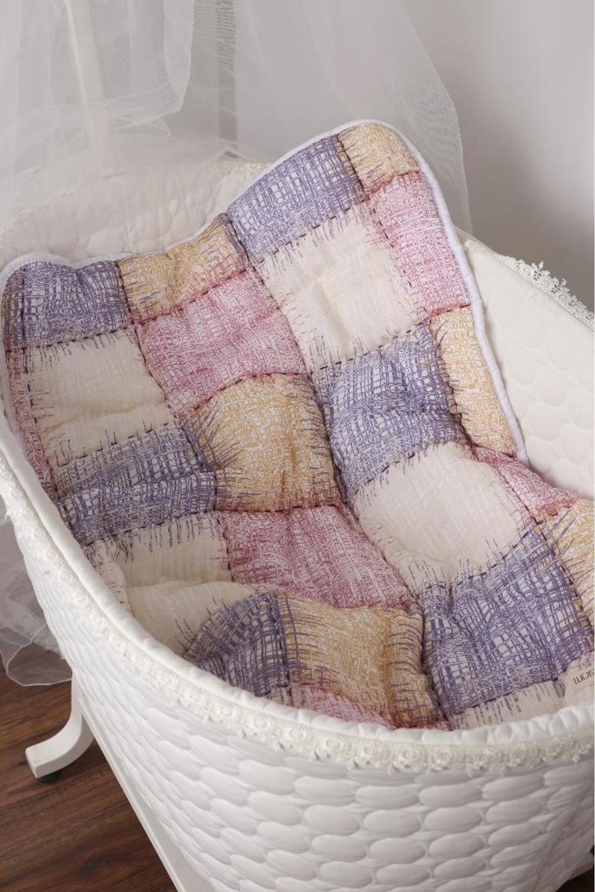 LUCKKA %100 Pamuk Bebek Müslin Yorgan - Oyun Matı El Işlemeli 70x100 Cm - Ztd100 fotoğrafı 5 (önizleme)