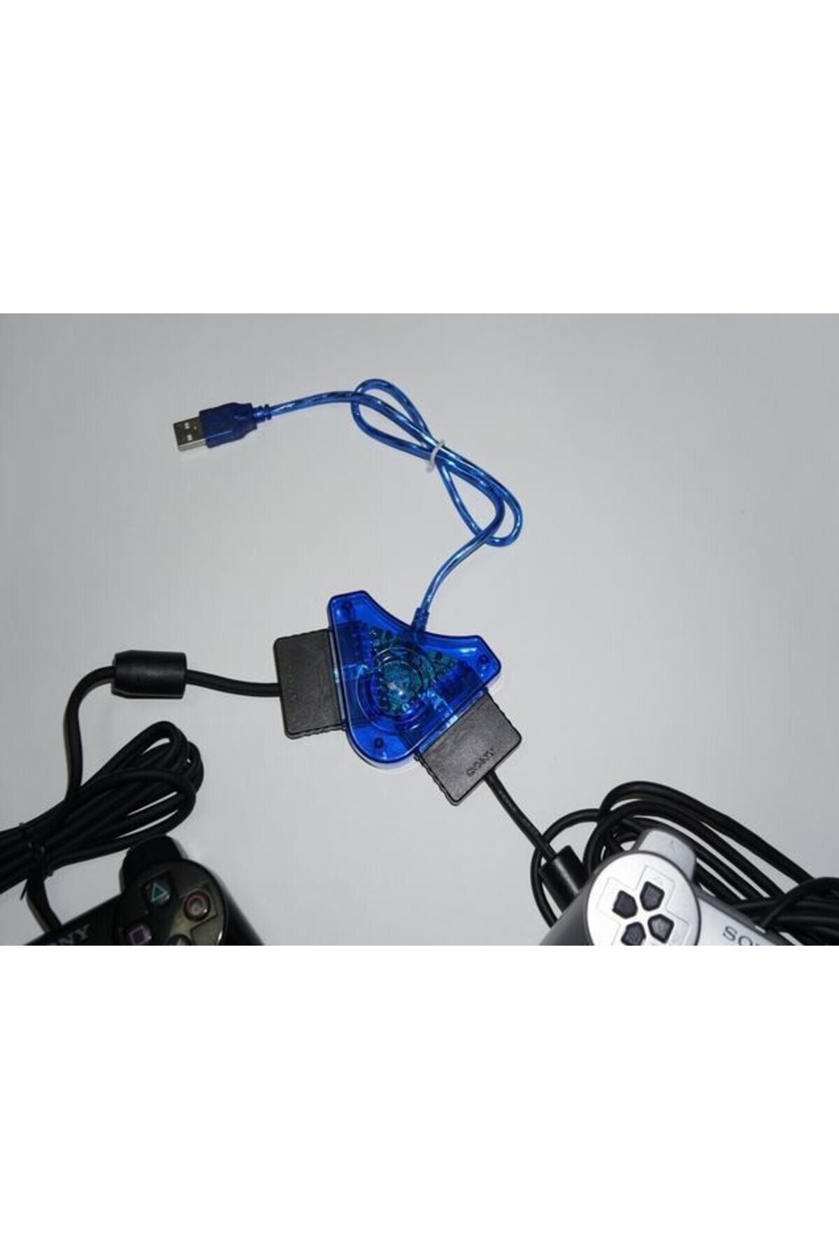 Choice-Blue Triangle USB Controller Gamepad Adapter Converter Cable for Playstation 2 Ps1 Ps2 Joypad for 4