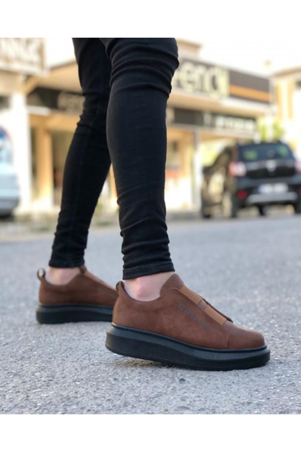 Preux Erkek Bantlı Sneaker Ortopedik Lastikli Mevsimlik Günlük Ayakkabı