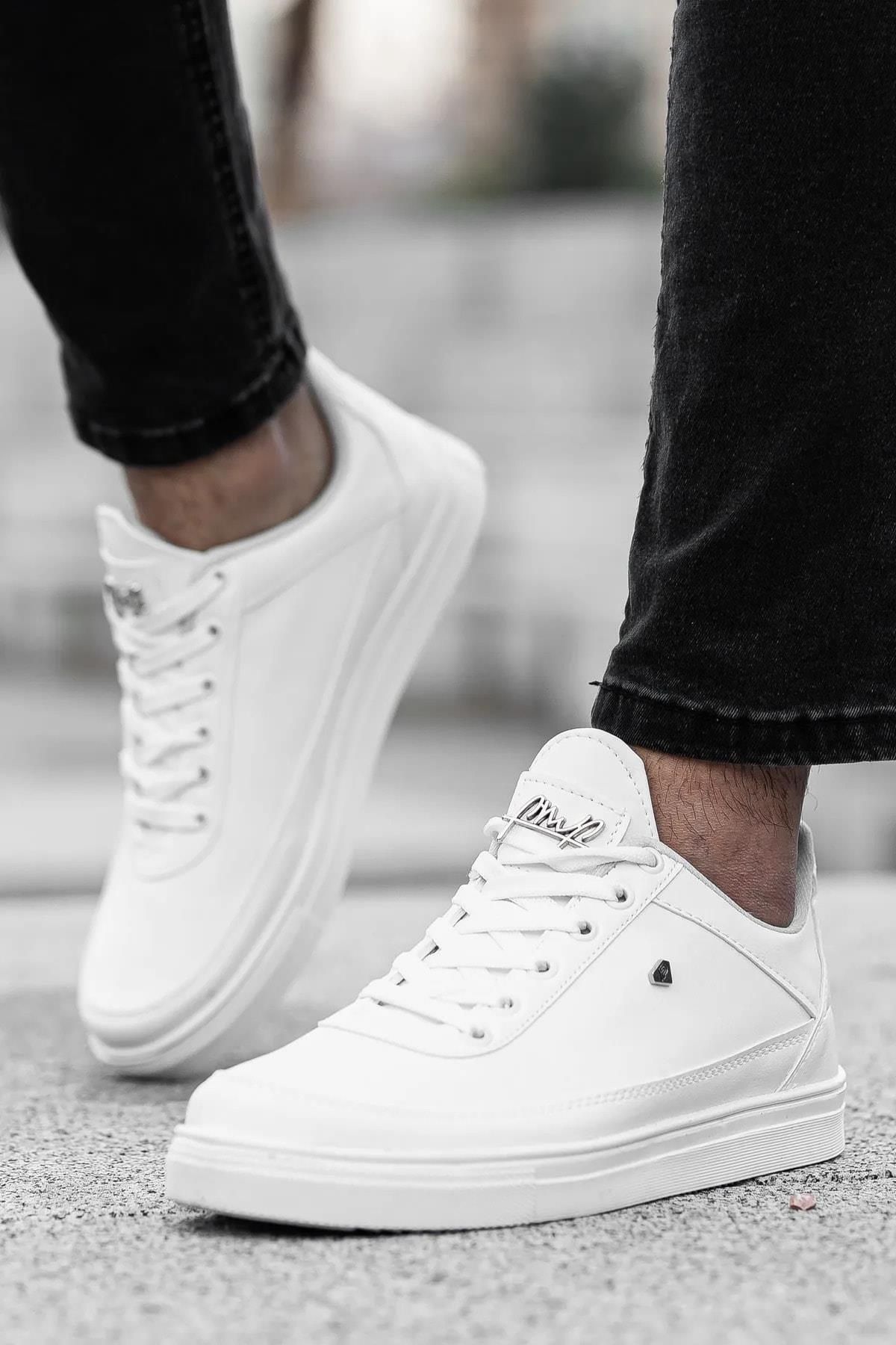 Preux Deri Günlük Ortopedik Rahat Kaliteli Bağcıklı Casual Astarlı Şık Erkek Sneaker Spor Ayakkabı