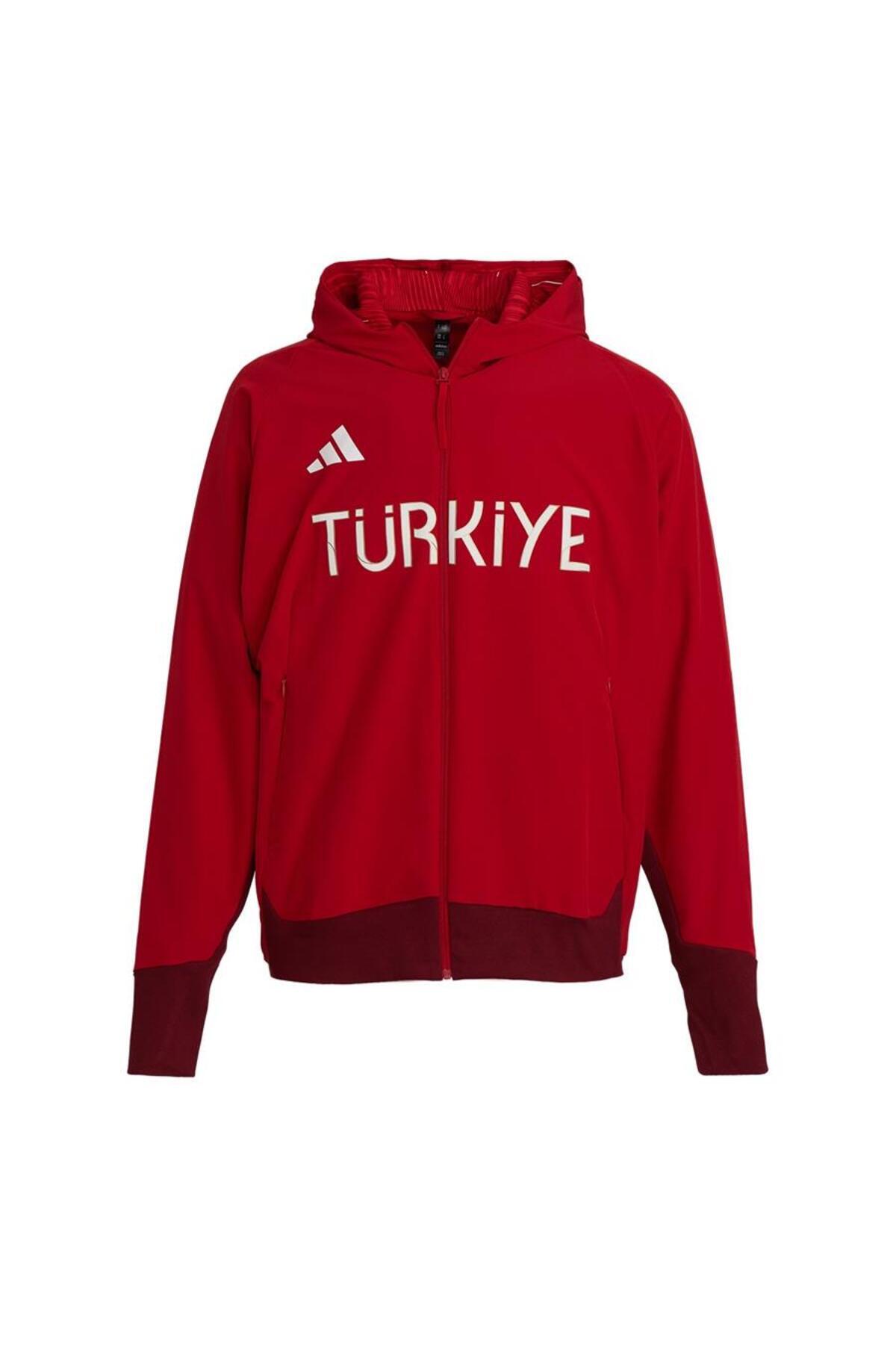 adidas Team Türkiye Erkek Kırmızı Ceket (JH0782) görsel 2