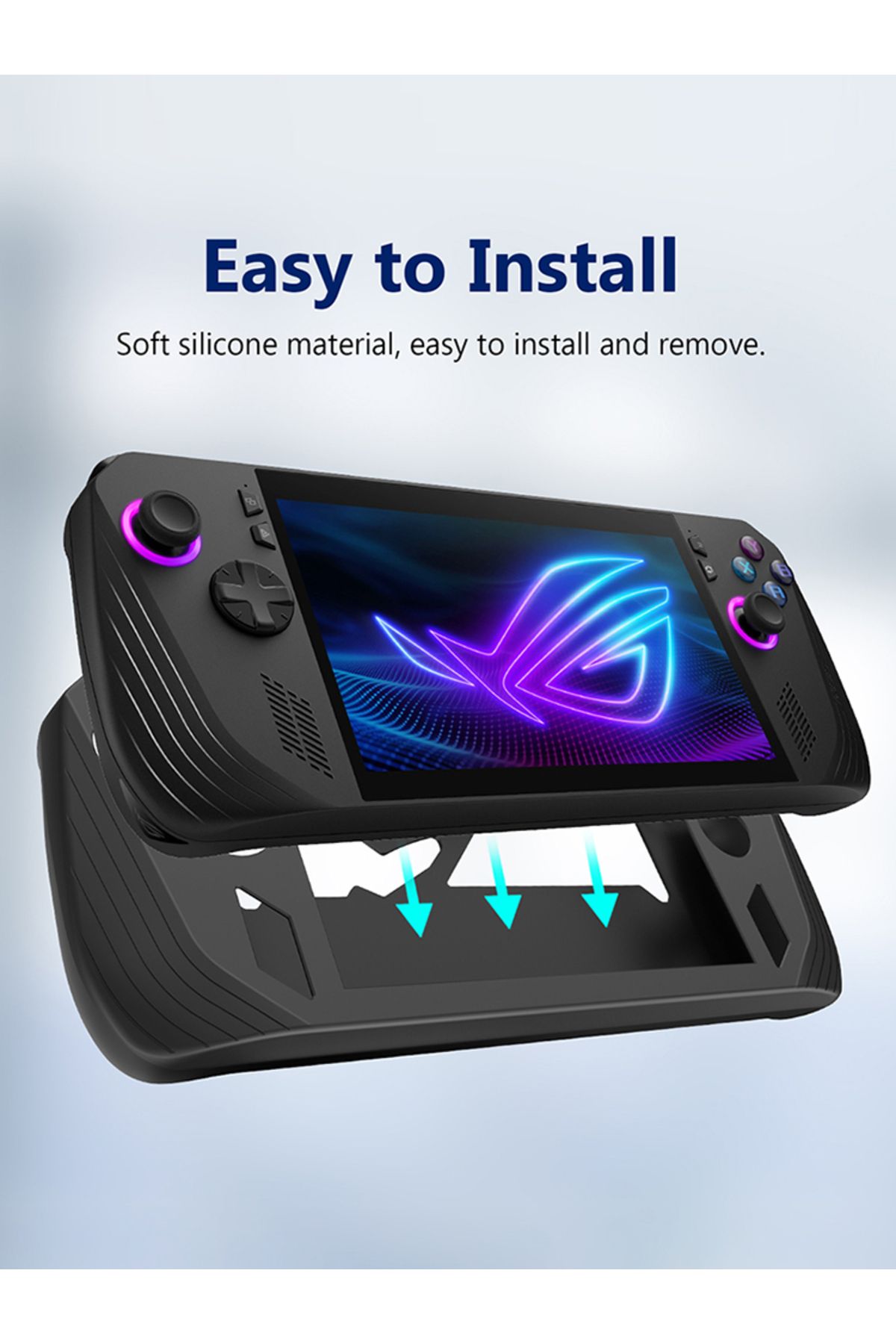 APWIKOGER-For ASUS ROG ALLY X Game Console Silicone Soft Protective Shell with Thumb Grip Caps Soft Protect... 8