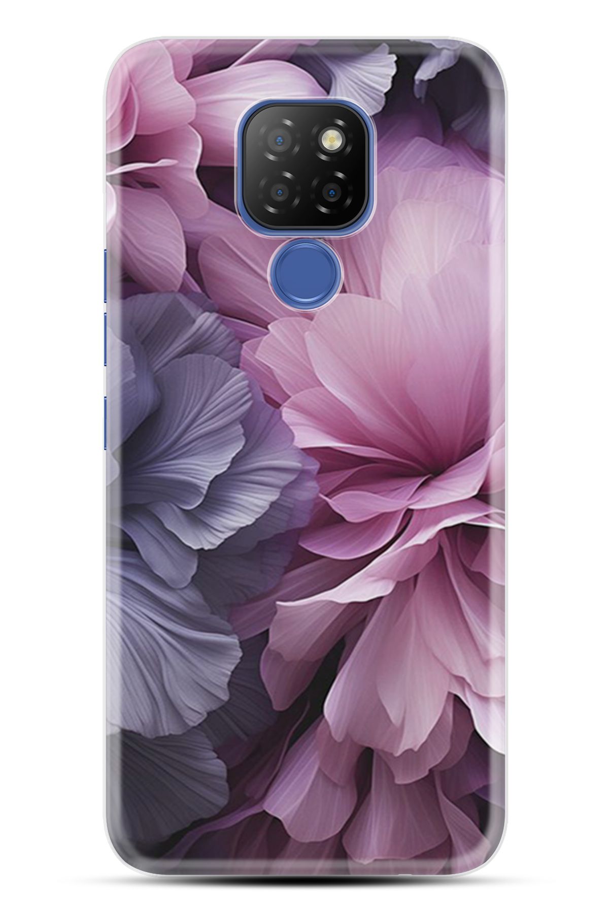 General Mobile GM9 Pro Kılıf HD Resim Baskılı Çiçek Mor StKd -028