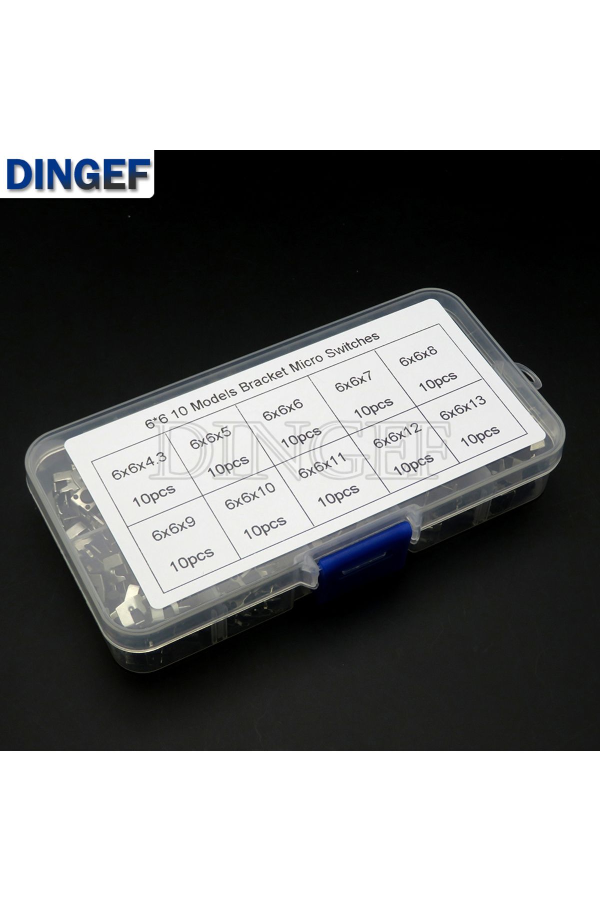 Choice-10Values x 10PCS Momentary Tactile Tact Push Button Switch Right Angle Horizontal holder With Ste... 3