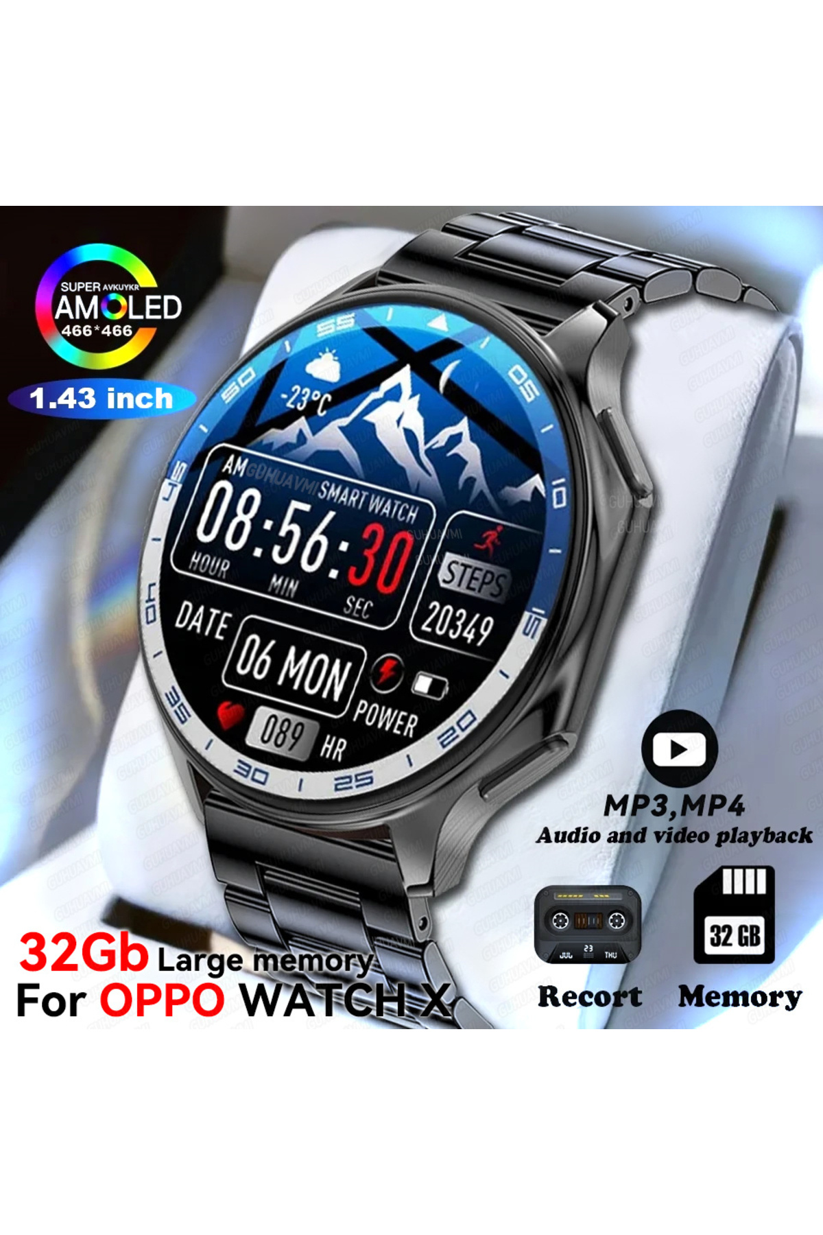 Choice-2024 New For OPPO Watch X Smart Watch 4G Memory Music Video Bluetooth Call IP68 Waterproof AMOLED... 8