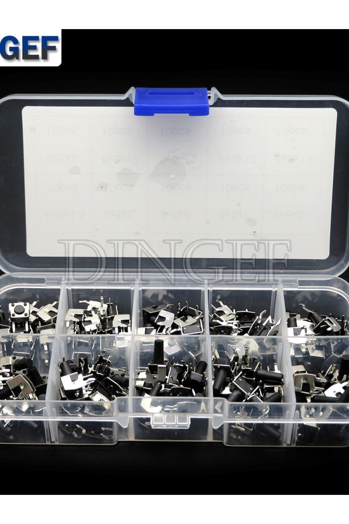 Choice-10Values x 10PCS Momentary Tactile Tact Push Button Switch Right Angle Horizontal holder With Ste... 6