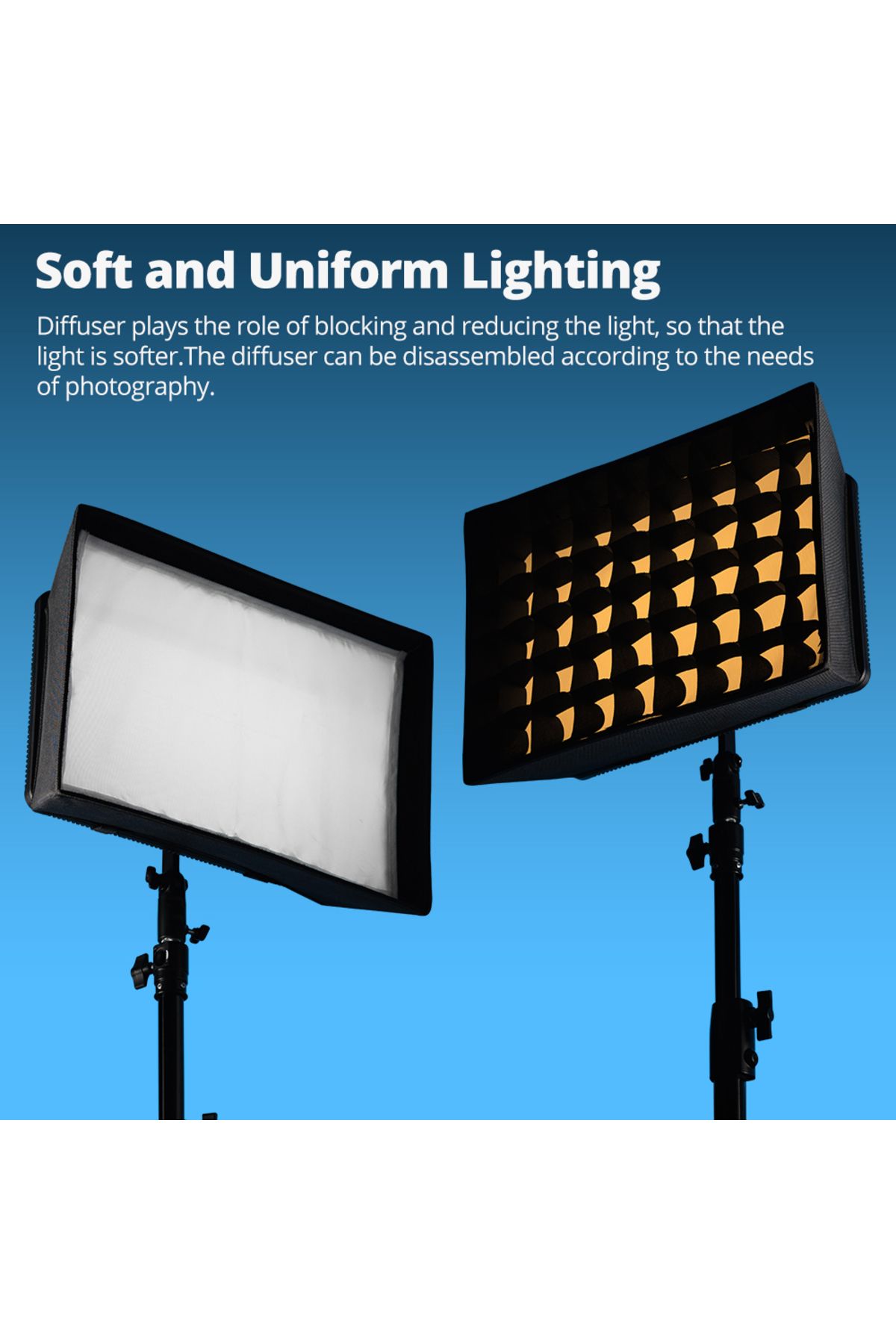 Choice-Godox LEDP260C LED Video Soft Light Diffuser Honeycomb Grid Softbox for Godox LED Video Light (So... 6