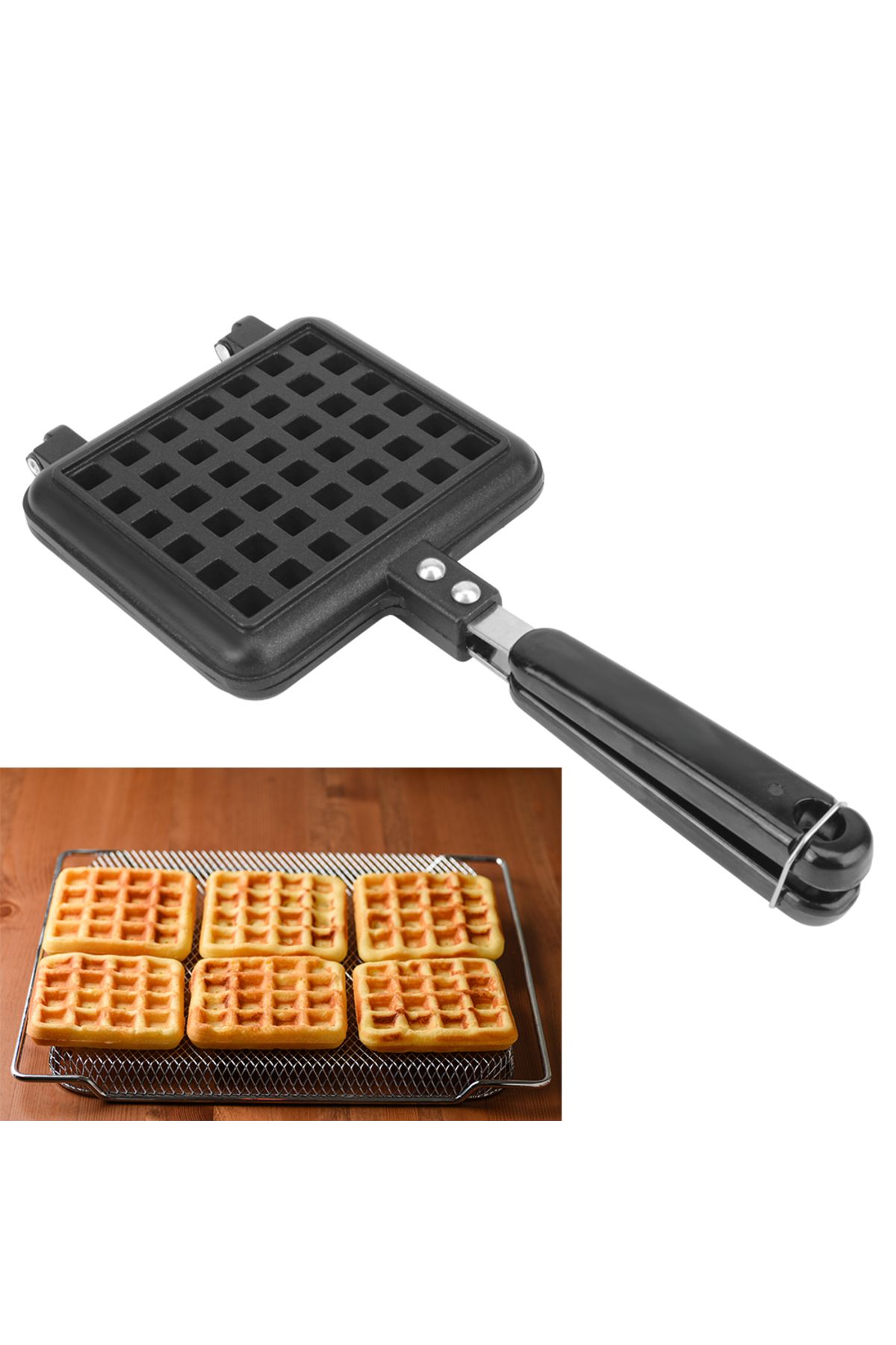 NICEYARD-Waffles Pot Iron Baking Pan Kitchen Cooking Tool Waffle Maker Machine Bubble Egg Cake Oven Breakf... 4