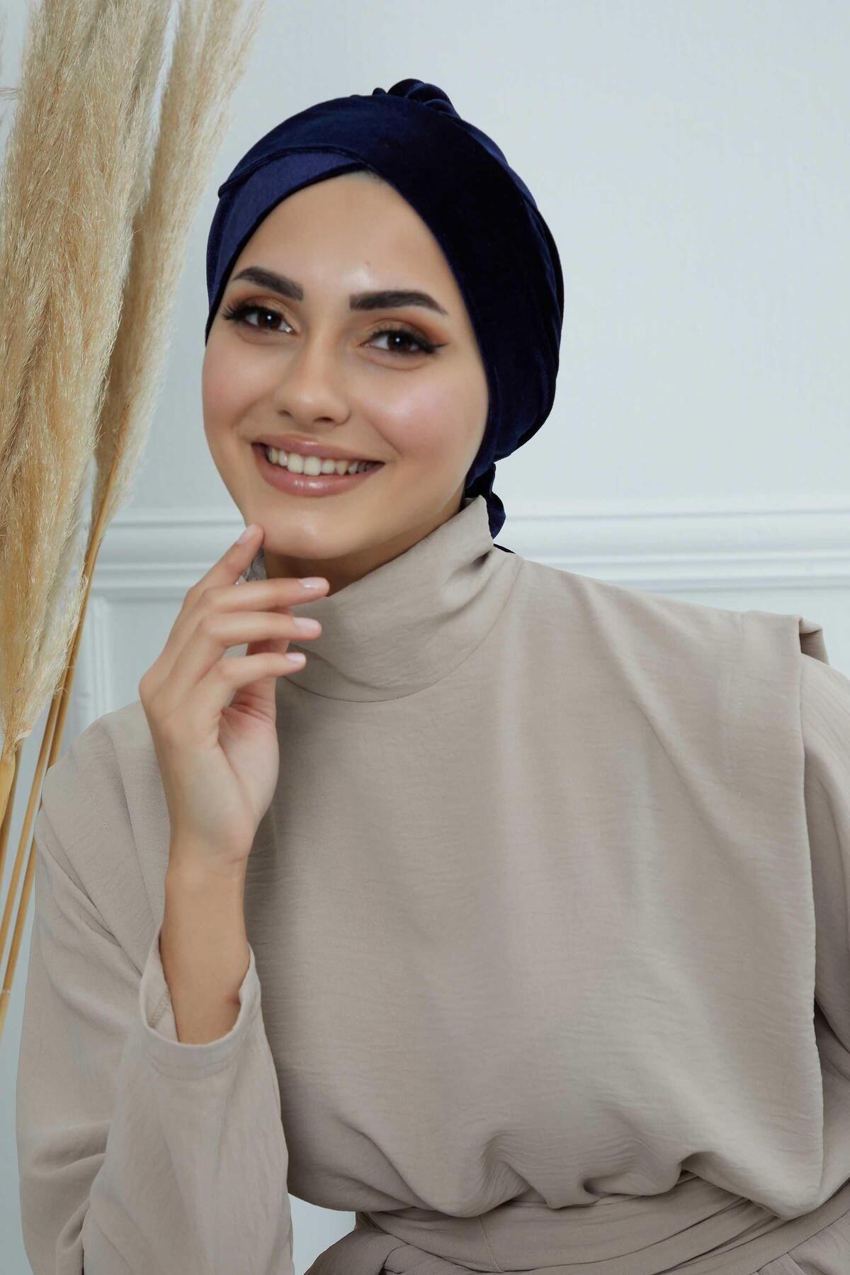 Aisha's Design کلاه مخملی کمربند، b-31k