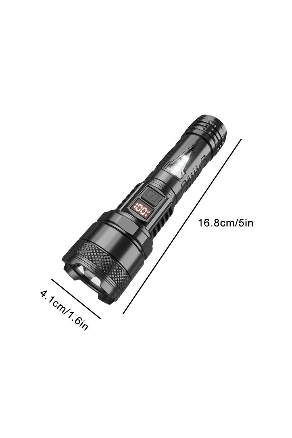 Choice-High Brightness LED Flashlight Strong Light High / Medium Beam Strobe Lighr with Power Display La... 7