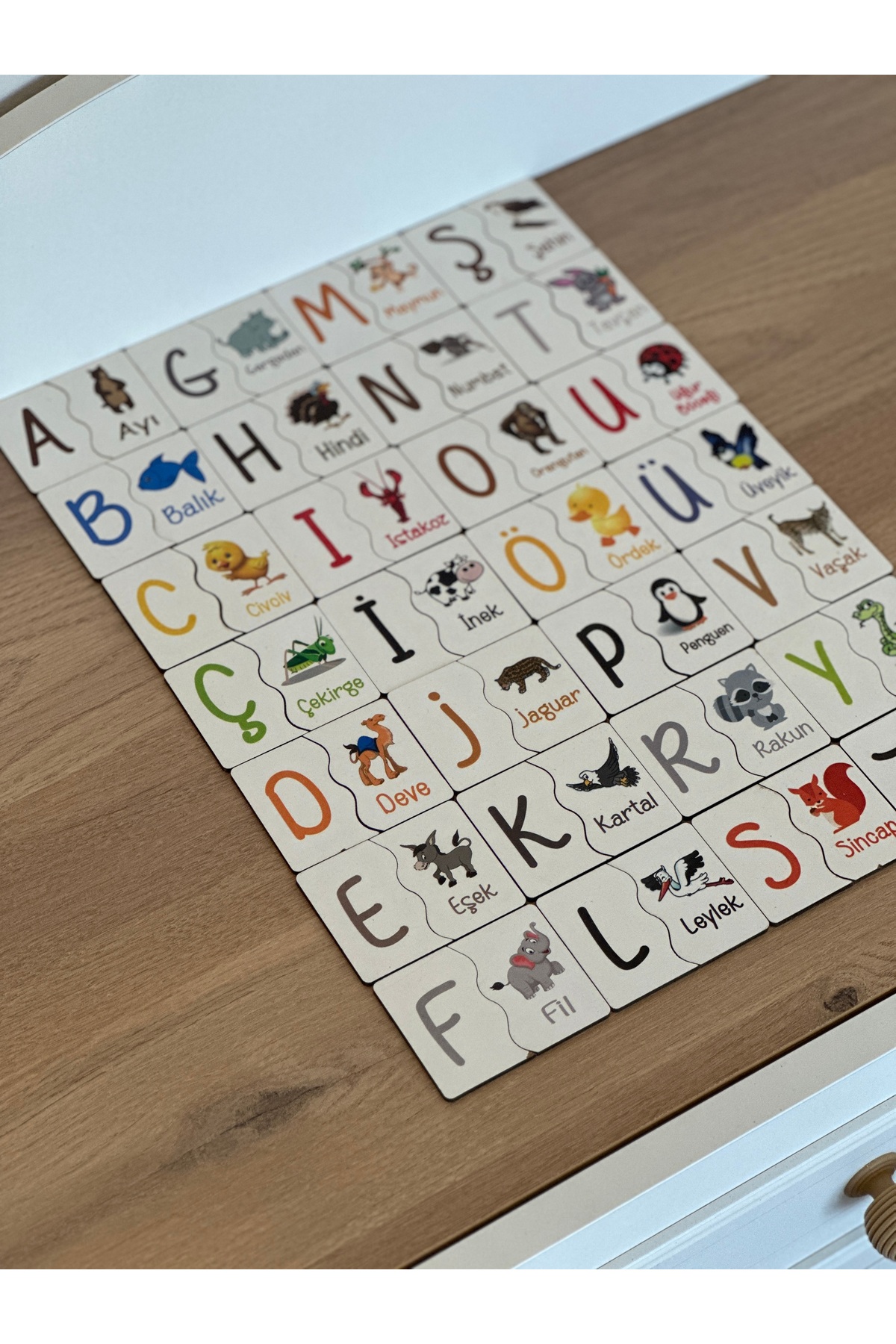 Bellacasa Puzzle Harf hayvan Eşleme Kartı, Eğitici Oyuncak, Montessori Eğitim Oyuncak, Motor Zeka Oyuncak fotoğrafı 2 (önizleme)