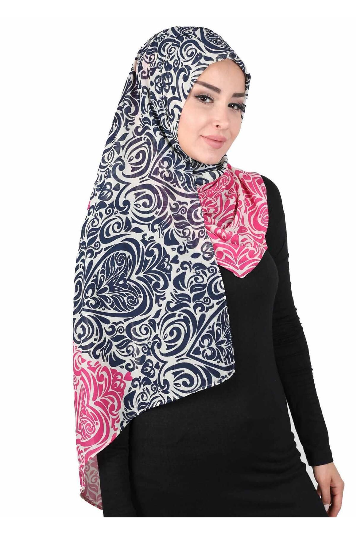 Aisha's Design Klasik Tasarım Pratik Şifon Şal,ps-11d