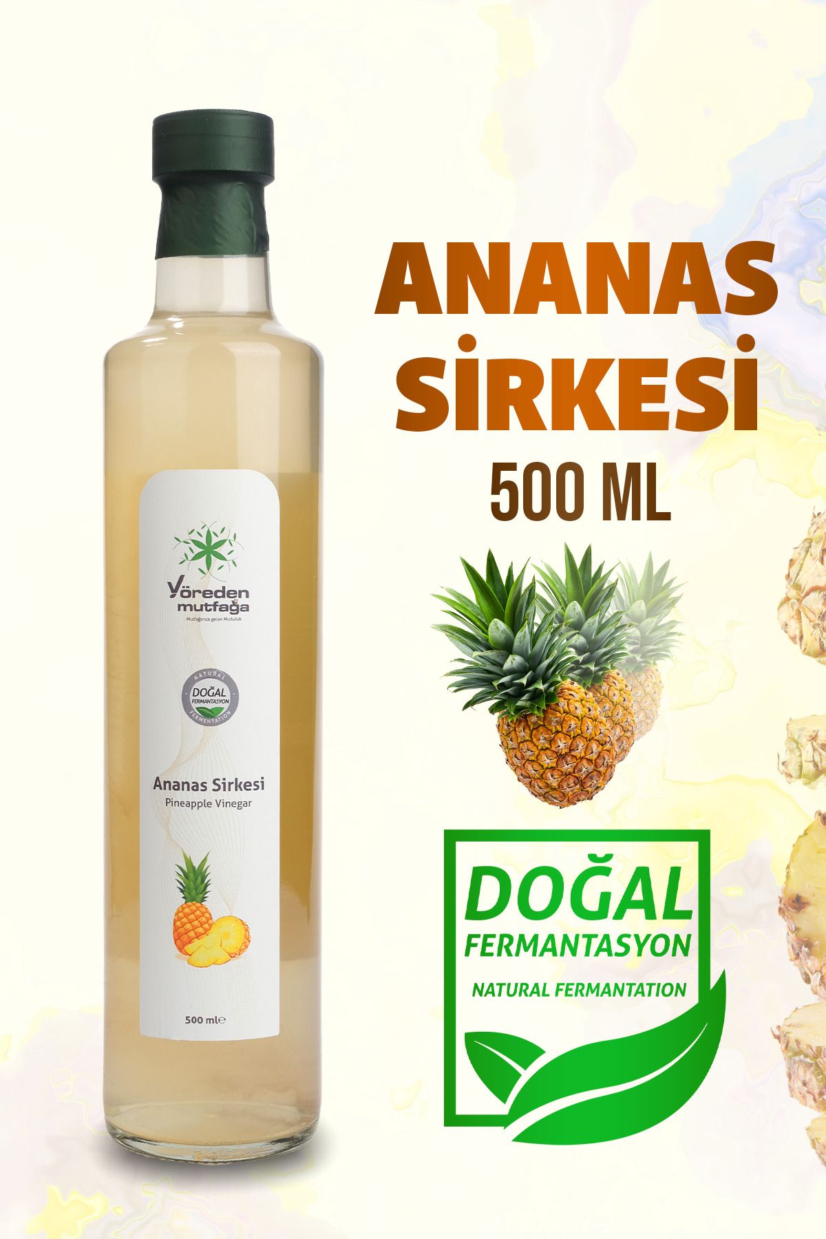 Kadir Çakır Yöreden Mutfağa Ananas Sirkesi [500 Ml]