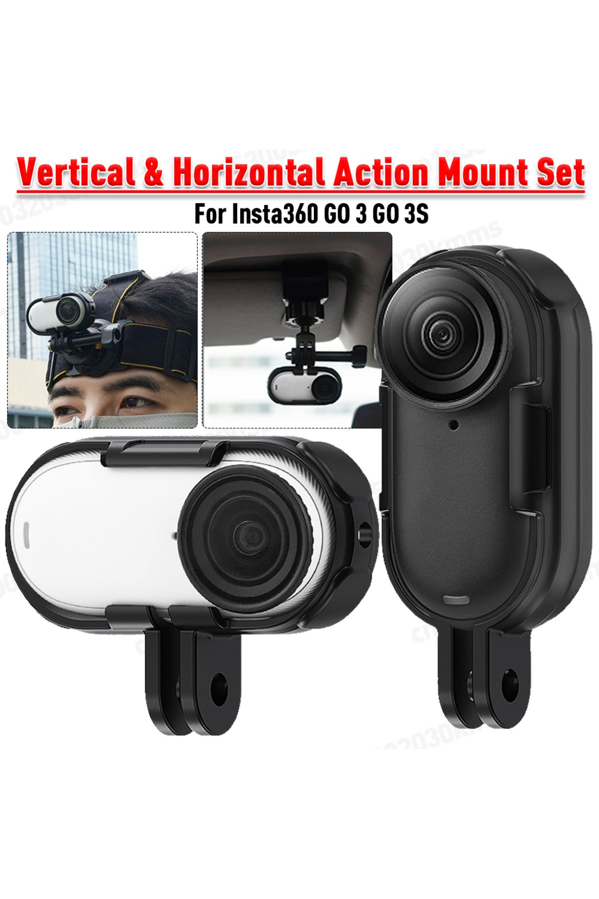 APWIKOGER-For Insta360 GO3 GO3S Accessories Frame Shell Extend Case + 1/4 Tripod Adapter Mount + Long Screw... 2