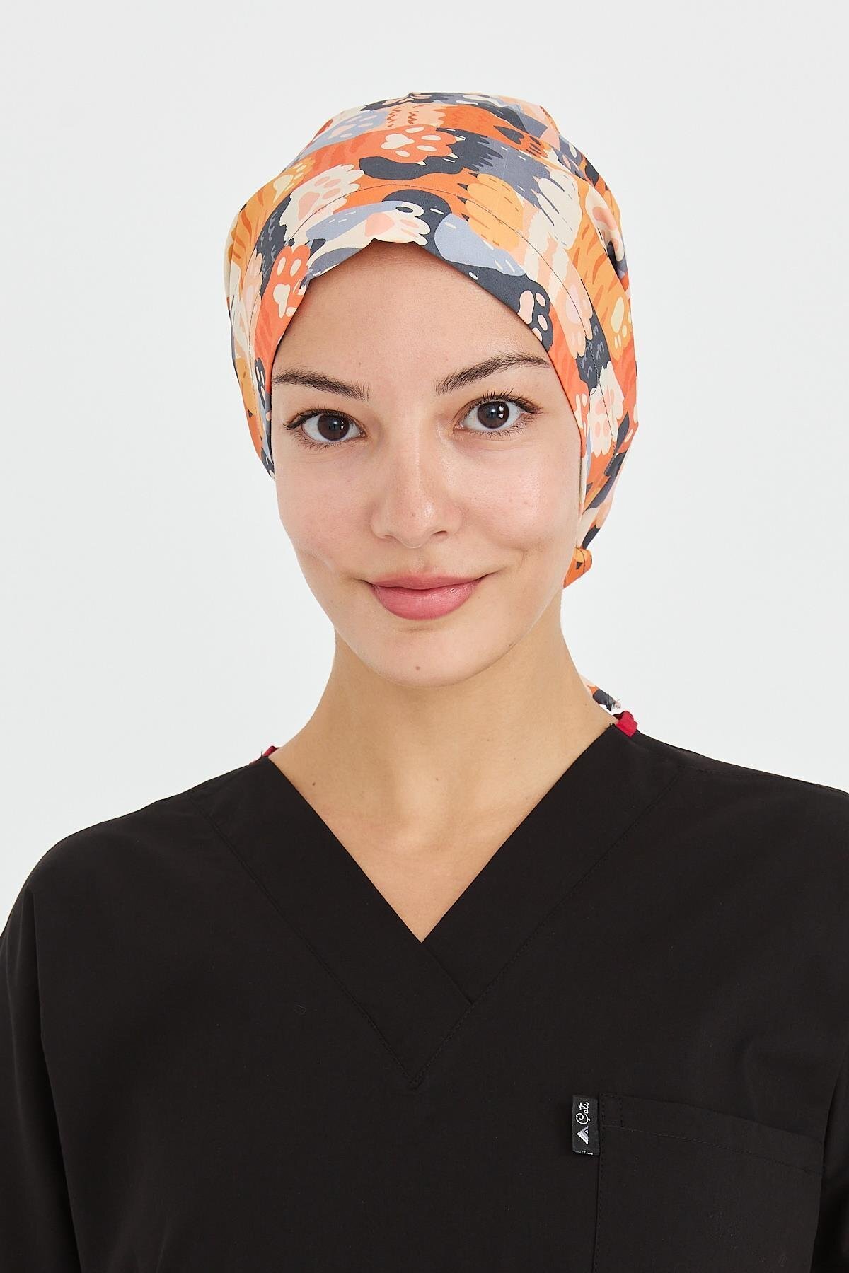 Çatı Medikal Carnival Doktor Hemşire Cerrahi Bone Aşçı Bonesi İş Bandanası, Pati