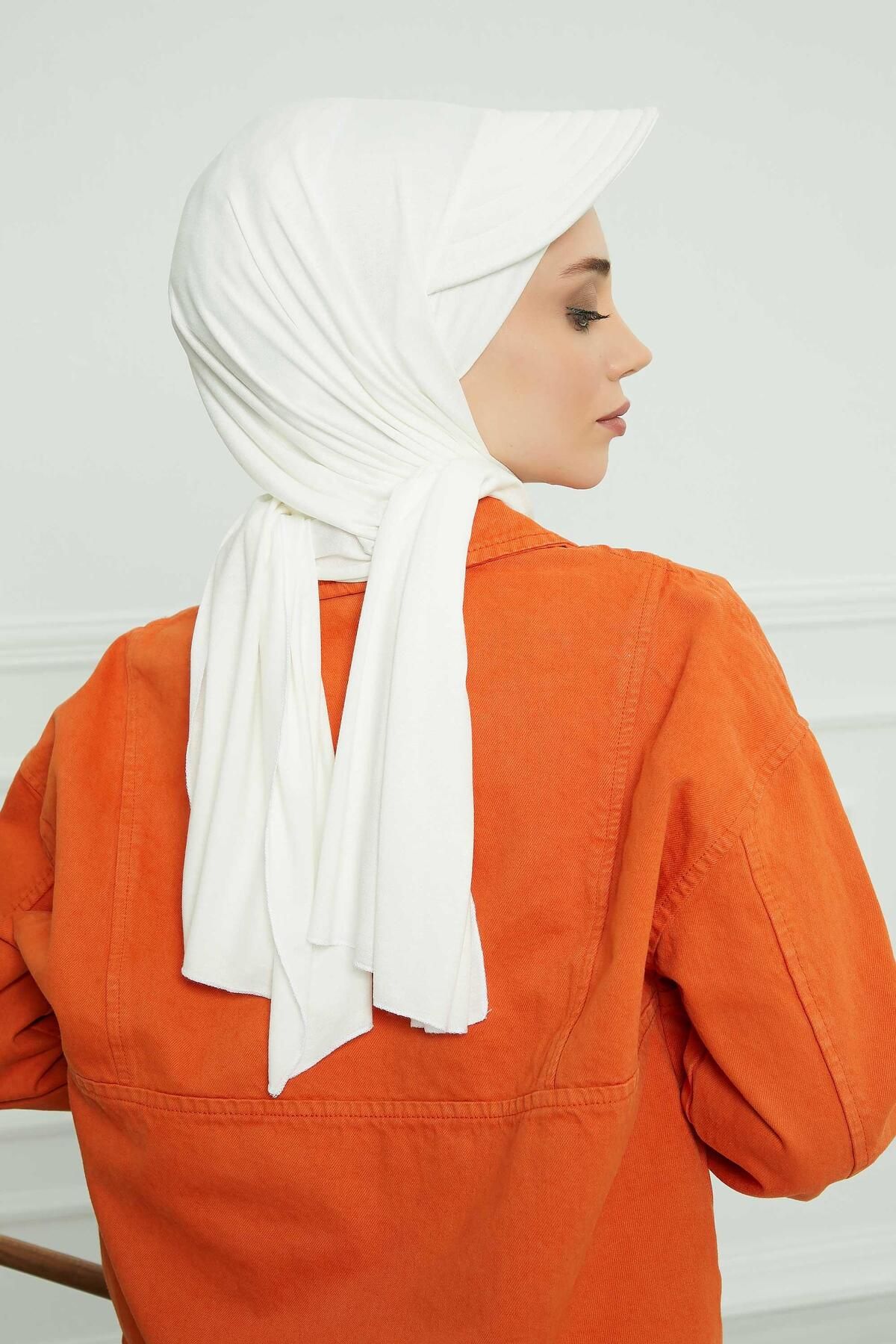 Aisha's Design-Combed Cotton Visor Shawl - SS-1 4