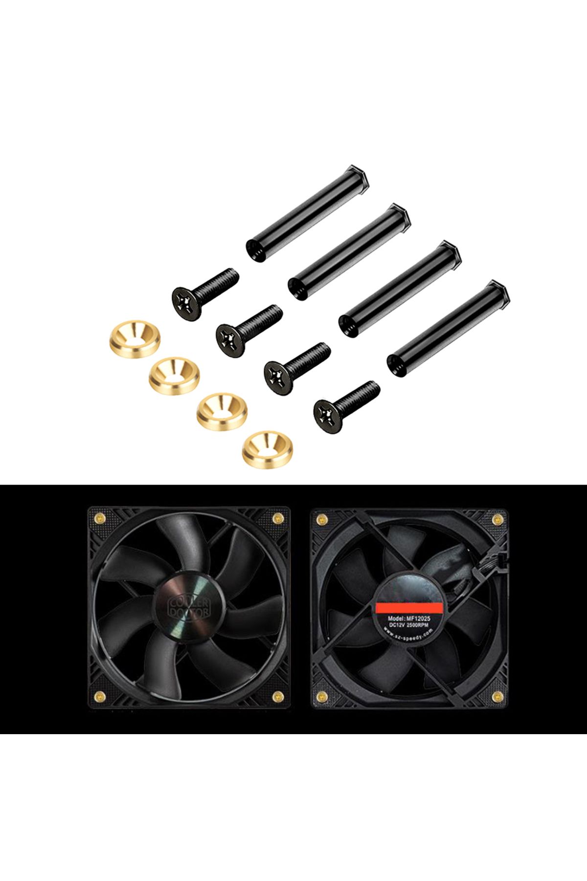 ALLOYSEED-Fixing Chassis Fan Screws Quiet Operation Cooling Fan Mount Screws Computer Radiator Fan Screws S... 2