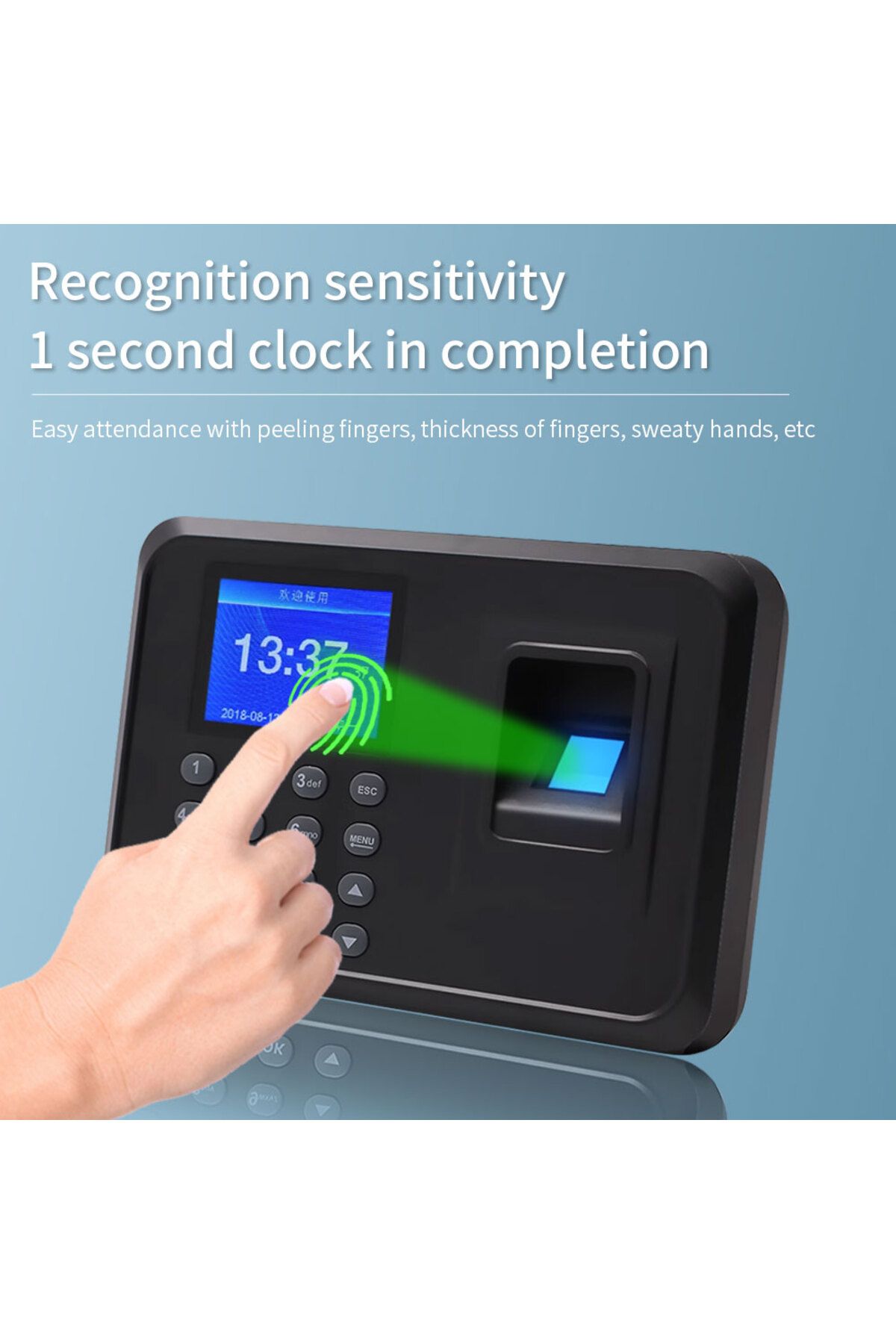 Choice-Fingerprint Attendance System Biometric Clock in Machine Employee Keypad Electric Time Clock Reco... 3