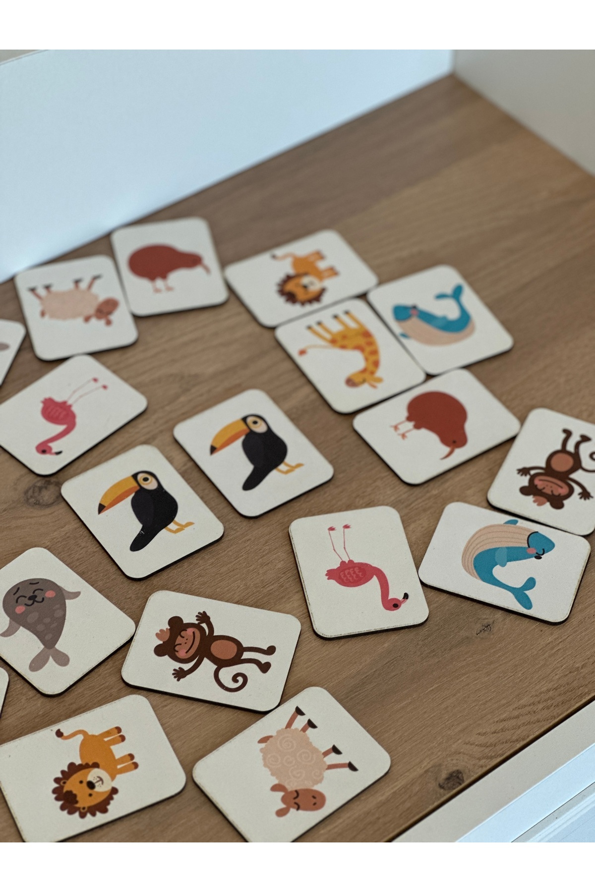 Bellacasa Hayvanlar Eşleme Ahşap Zeka Kartı, Eğitici Oyuncak, Montessori Eğitim Oyuncak, Motor Zeka Oyuncaklar fotoğrafı 2 (önizleme)