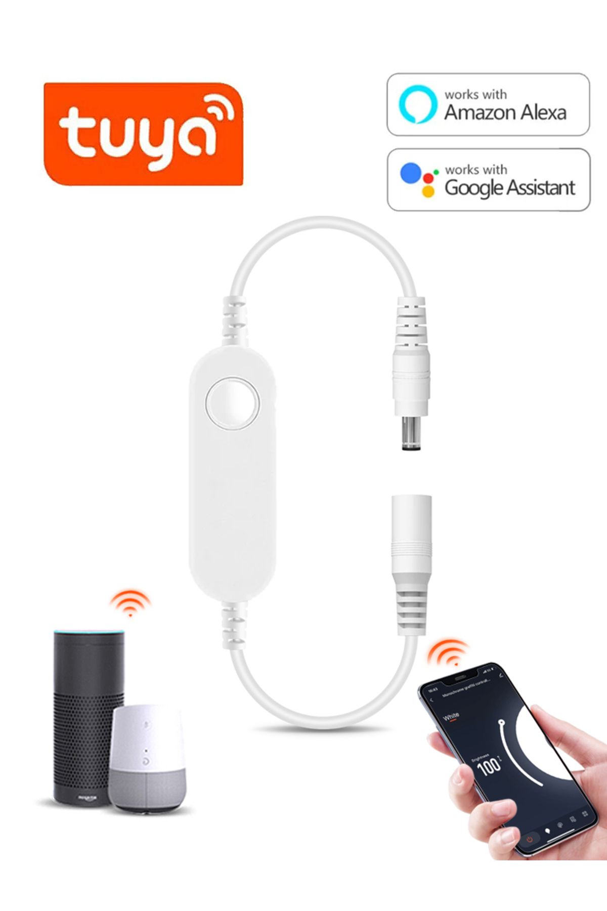 AIMENGTE-مفتاح Tuya الذكي يعمل بالواي فاي للتحكم في شريط إضاءة LED، قاطع تيار مستمر 12 فولت ذكي مع... 6
