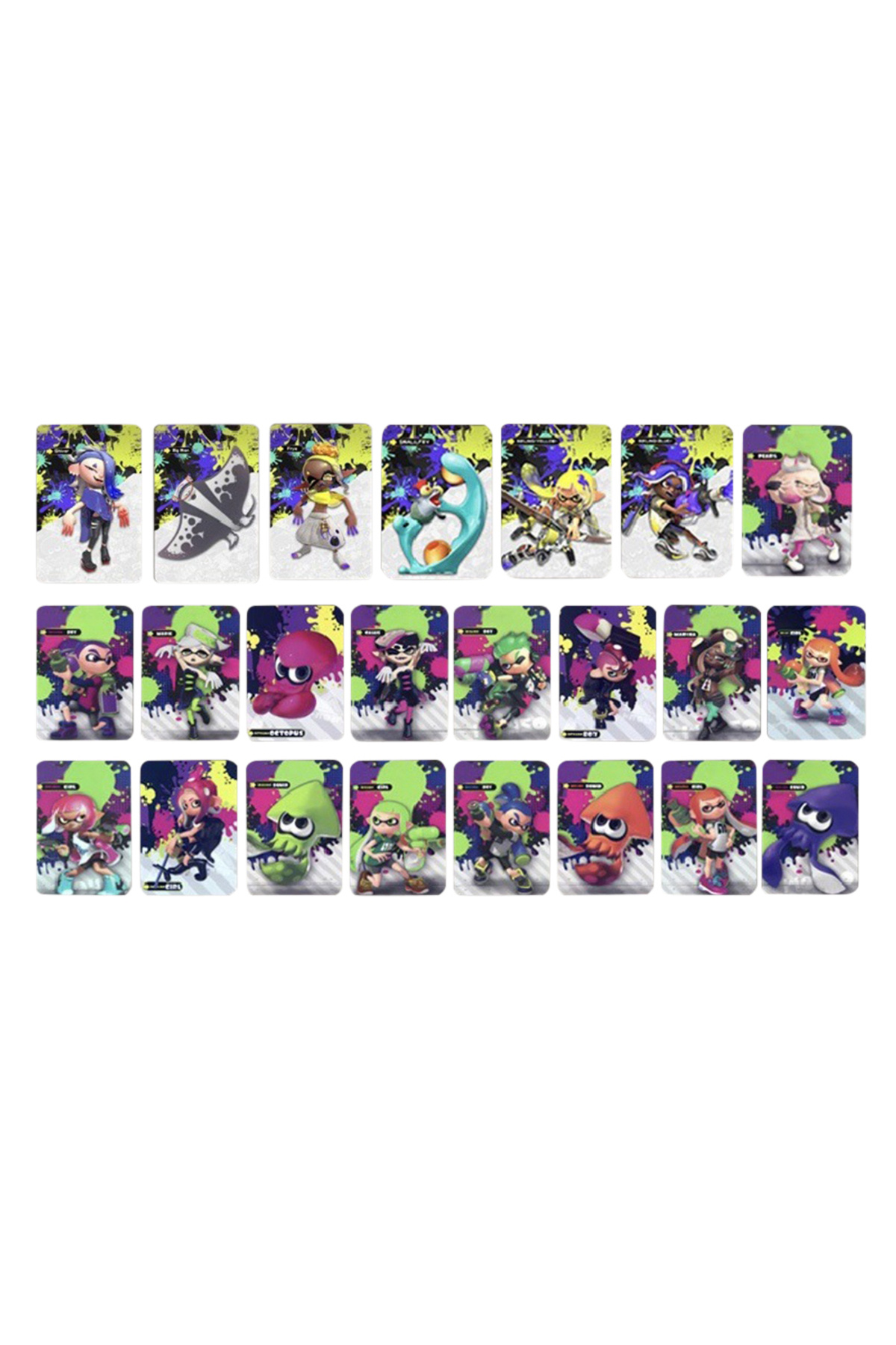 Shunmaii-3pcs/17pcs/20pcs/23pcs Splatoon 3&2  Game Cards Octoling Octopus Splatoon 2 & 3 PVC NFC Tag Game ... 1
