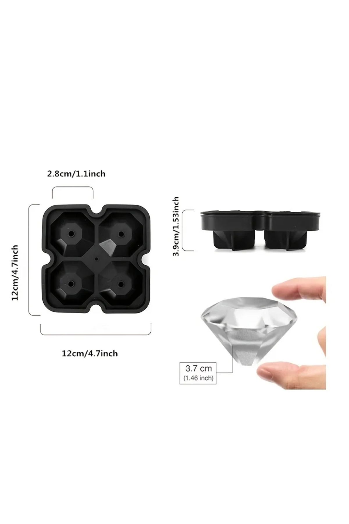 Choice-Create Unique Diamond-Shaped Ice Cubes at Home with this DIY Ice Cube Tray Mold 4