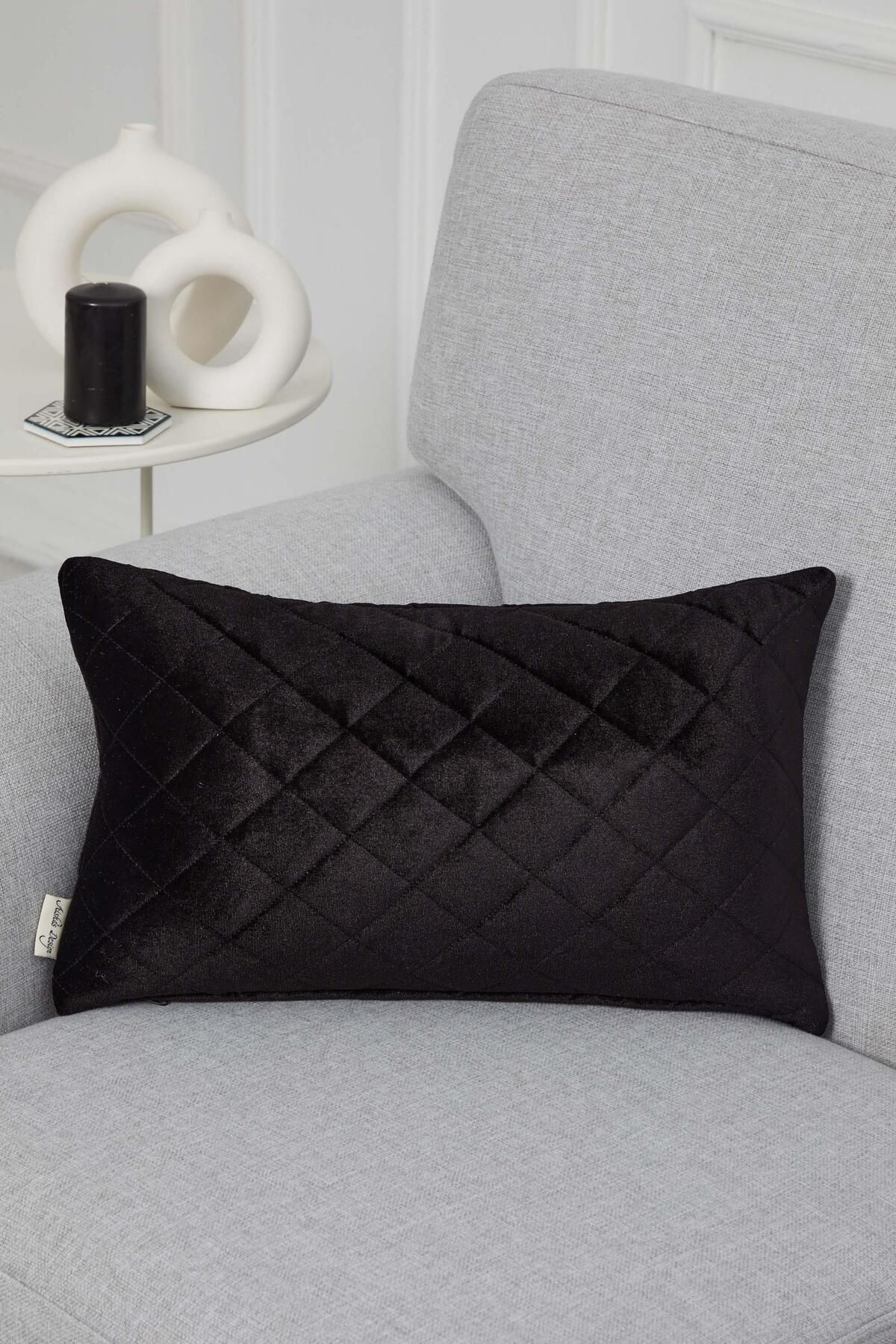 Aisha's Design-Black Velvet Throw Pillow Cover - K-329 1