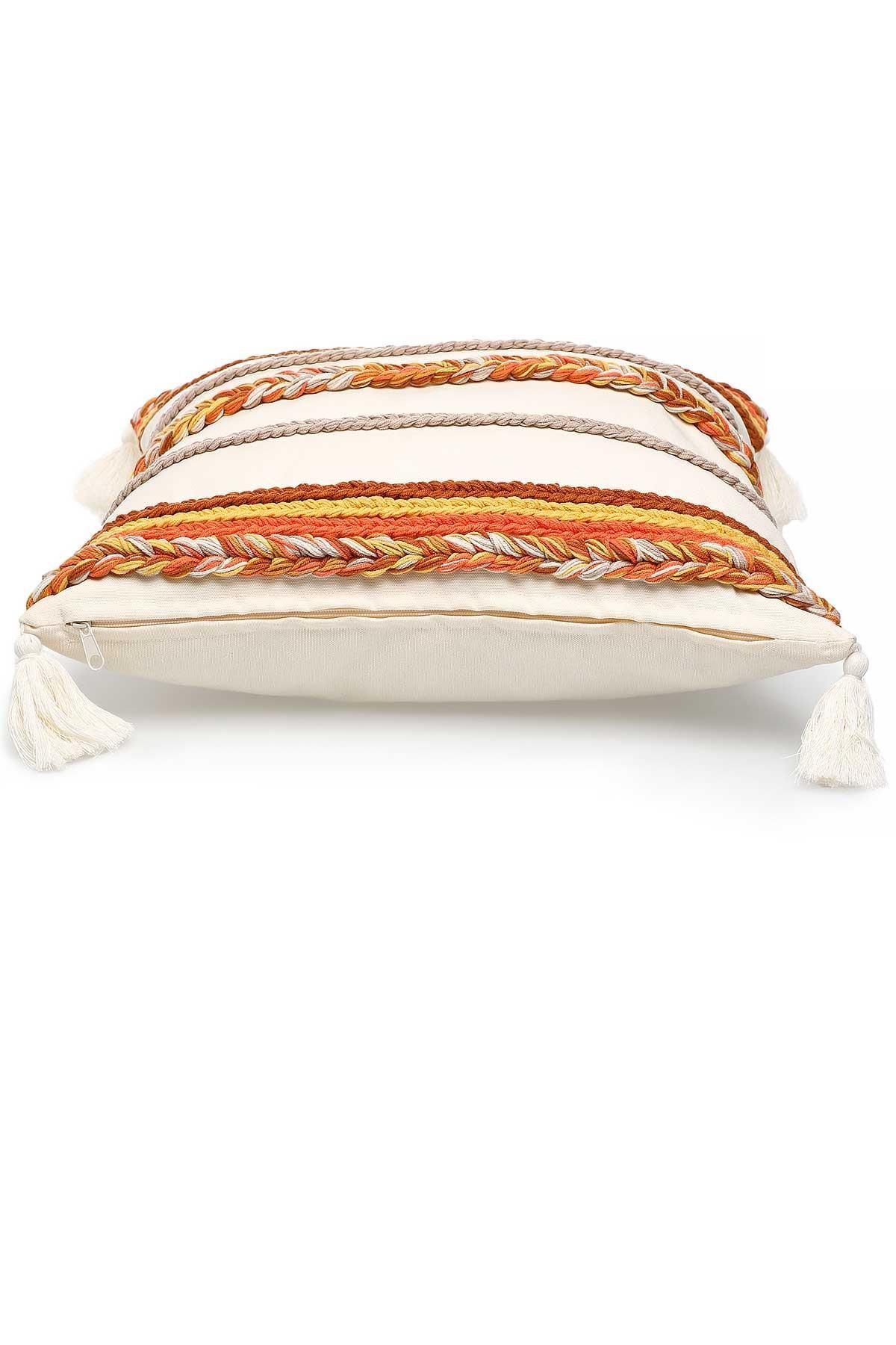 Aisha's Design-Knitted Striped Throw Pillow Cover,k-195 5