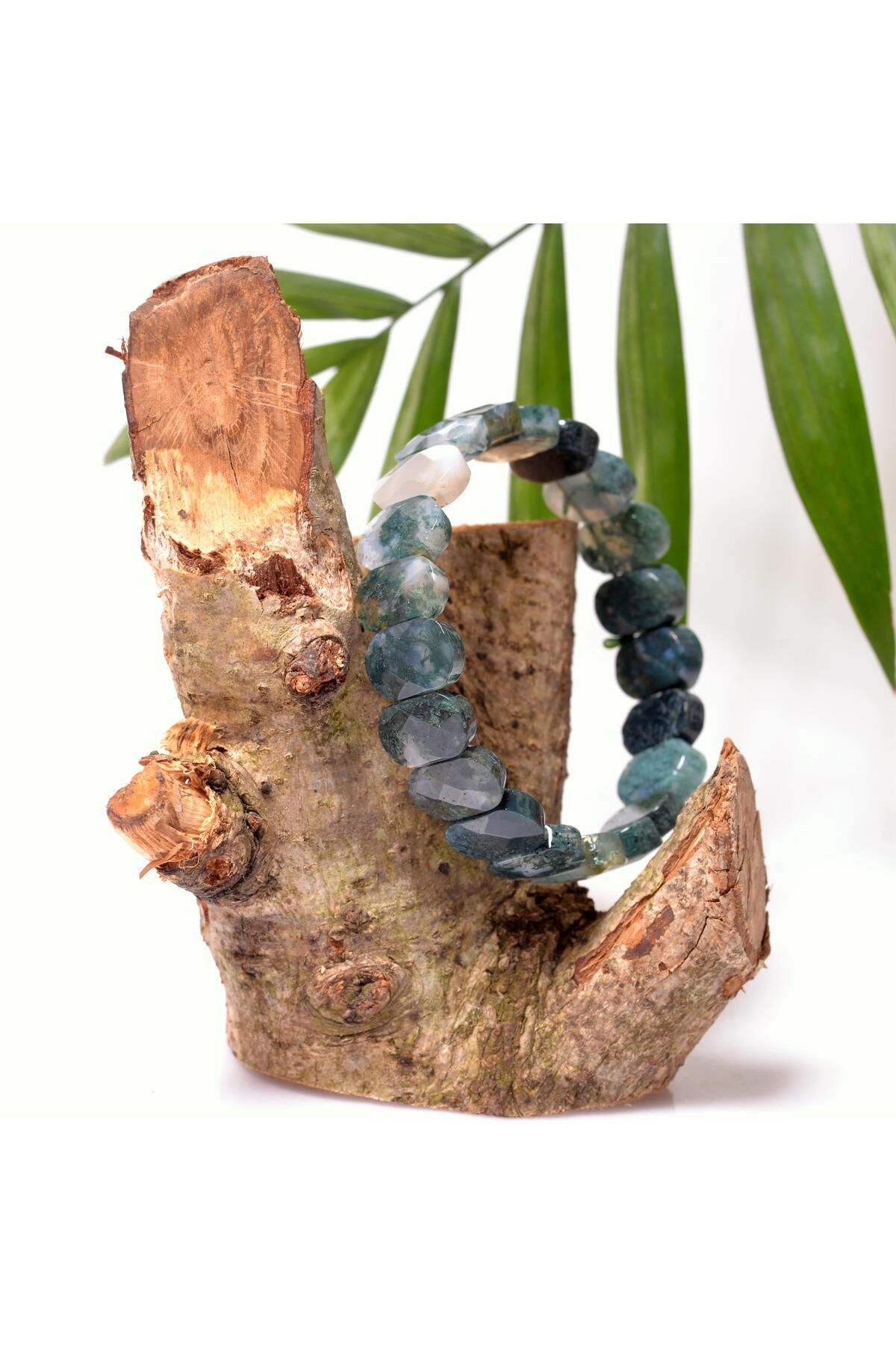 Taş Sandığı-Mossy Agate Stone Bracelet 1