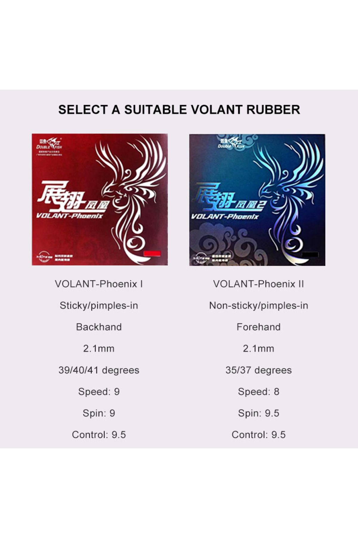 Choice-DOUBLE FISH VOLANT-Pheonix Table Tennis Rubber for Loop with Fast Attack Ping Pong Rubber with Pr... 3