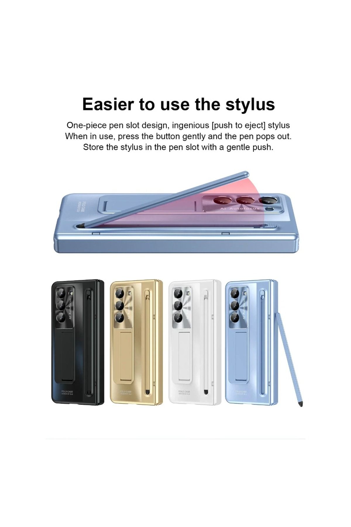 Choice-With Touch Pen Tempered Glass Film Stand Fold Phone Cover for Samsung Galaxy Z Fold 6 5 4 5G 360 ... 8