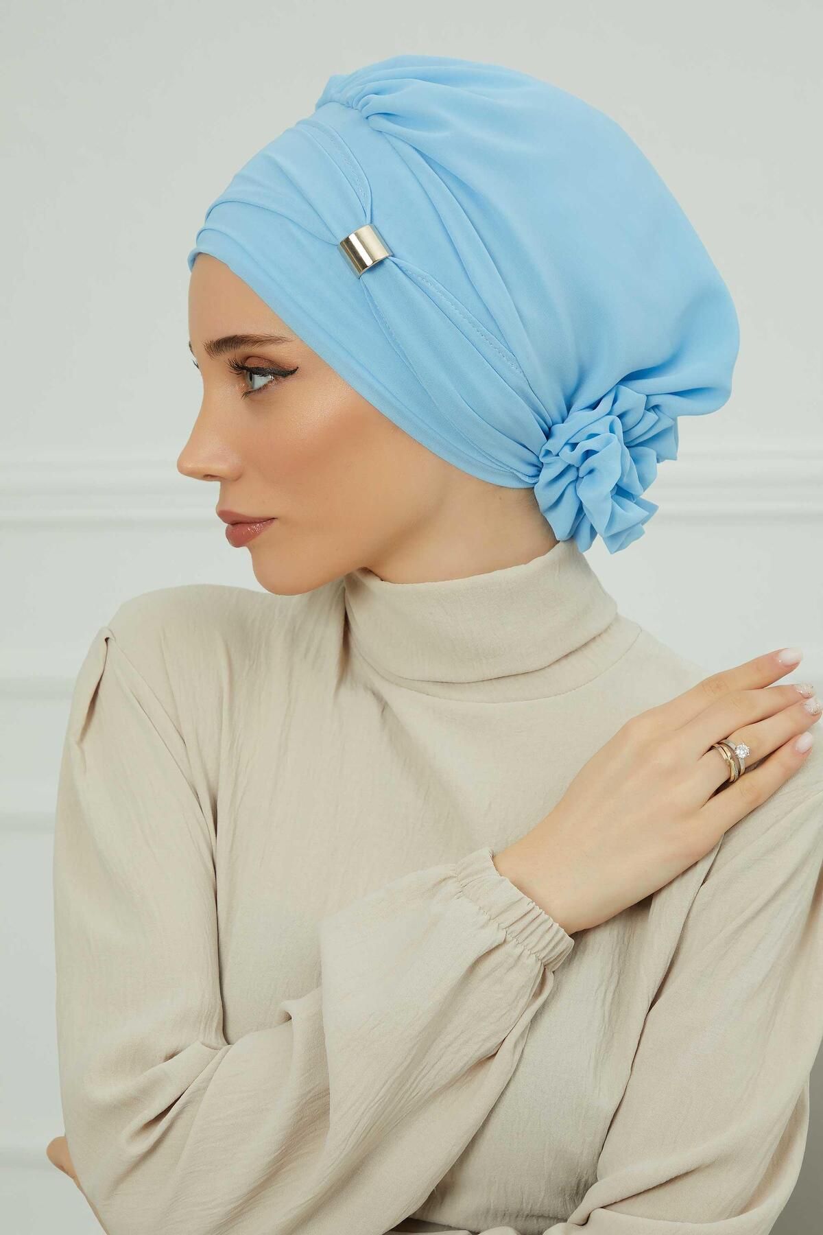 Aisha's Design-Ready Chiffon Turban - With Accessories, ht-95s, ht-95s 3