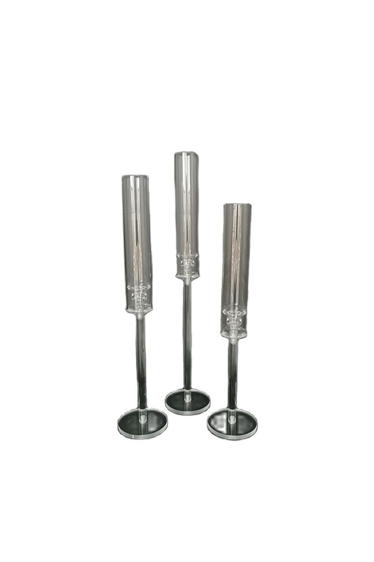 Choice-3 Pcs Crystal Candle Holders Acrylic Candlestick  Road Lead Candelabra CenterPieces Wedding Porps... 8