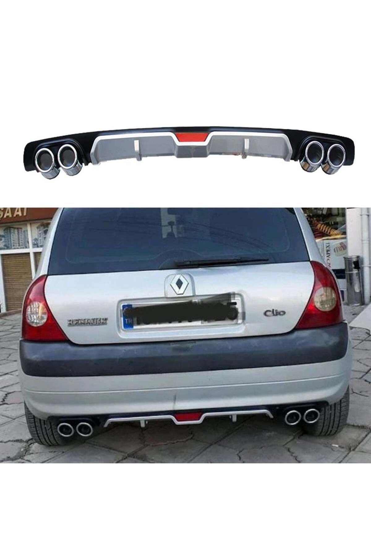 Genel Markalar Renault Clio 2 Difüzör Arka Tampon Eki 4 Egzoz Çıkışlı