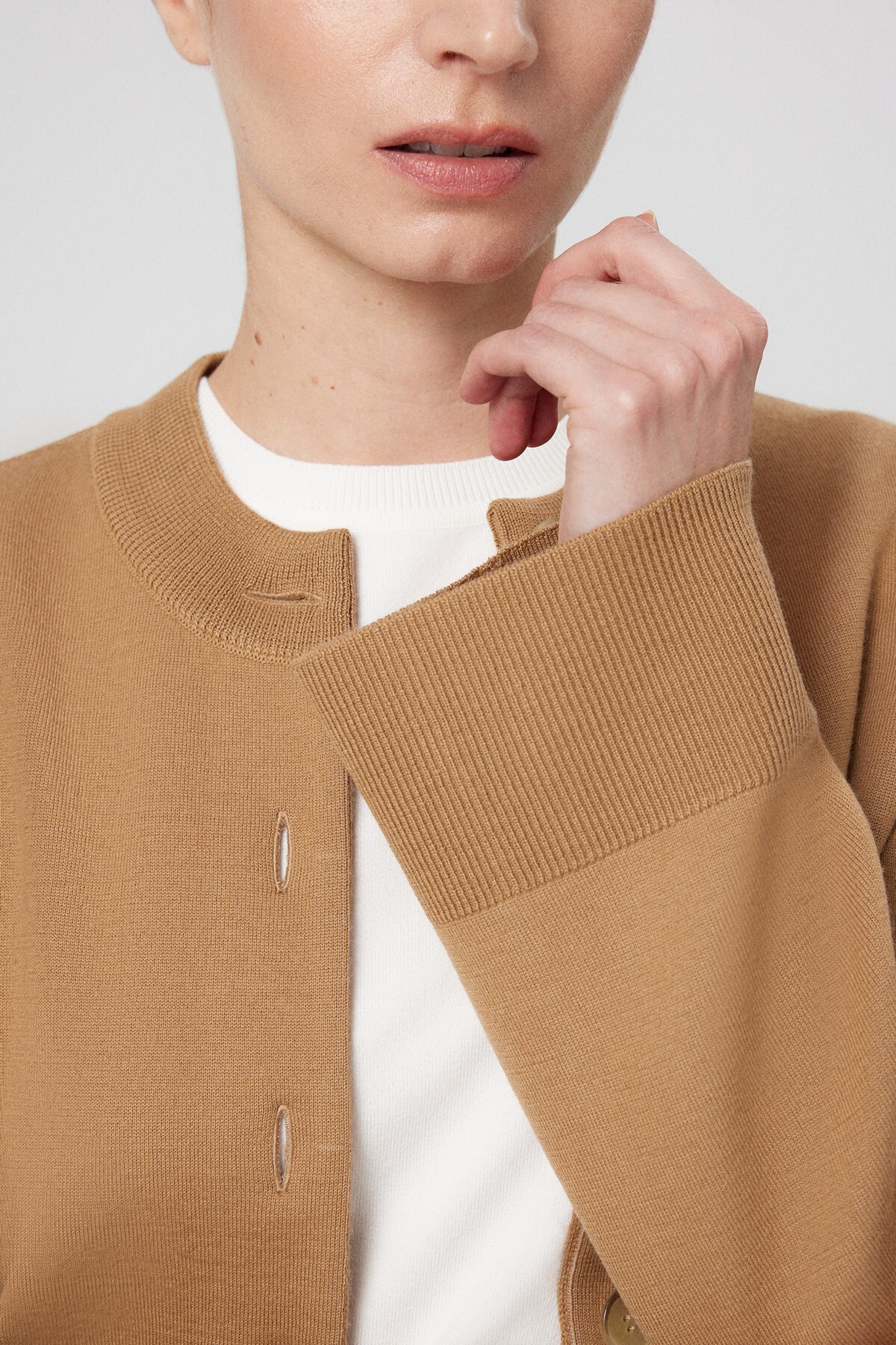 Mısırlı  Camel Cep Detaylı Düğmeli Kadın Ceket - Görsel 6