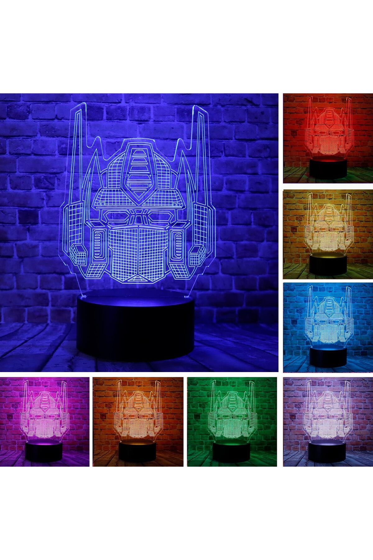 Hot Toys-3D LED Night Light Hottoys Cool Transformers Bumblebee Knight Table Lamp with Remote Control 16 C... 2