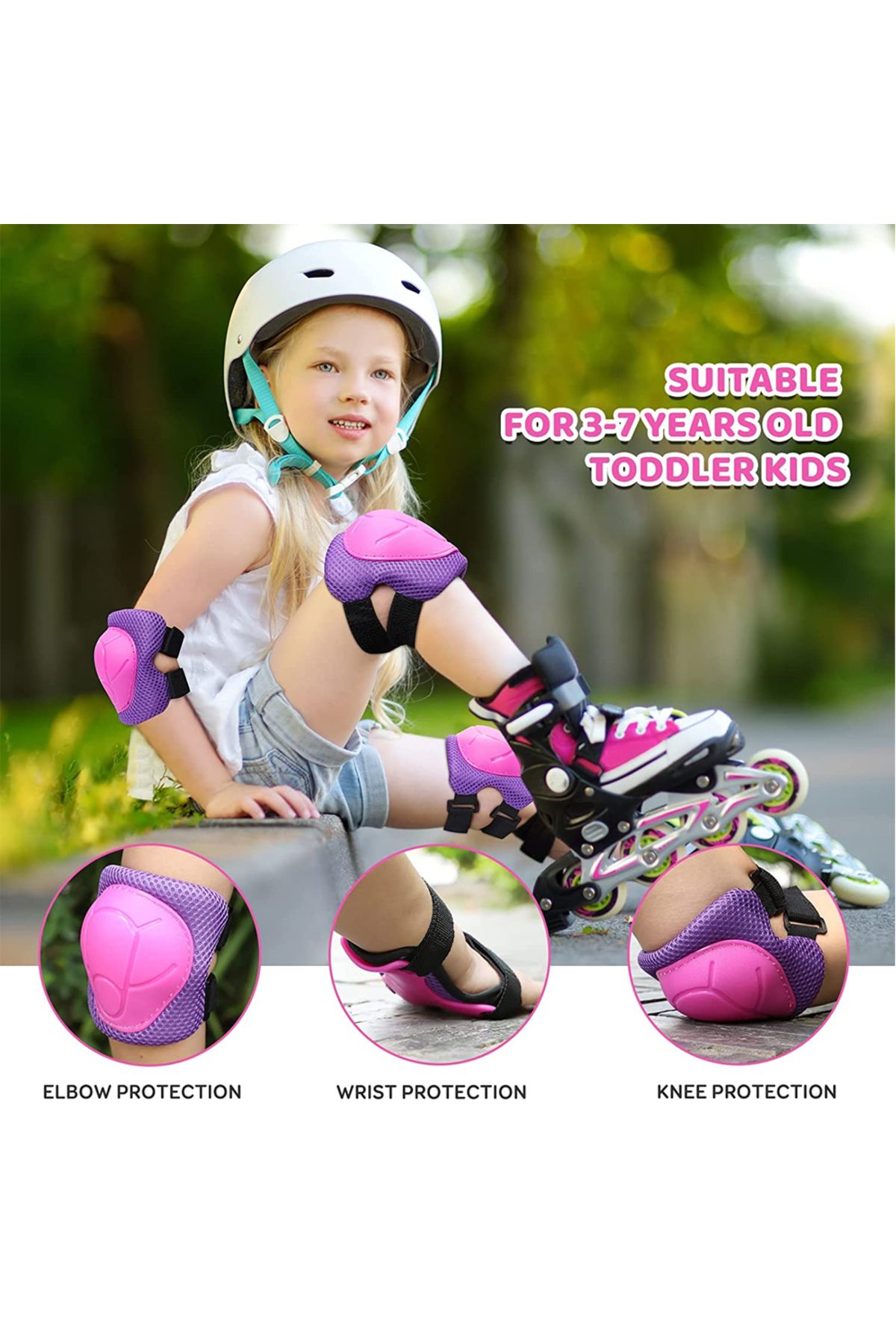 Choice-Kids Knee Pads Elbow Pads Guards Protective Gear Set Safety Gear for Roller Skates Cycling Bike S... 4