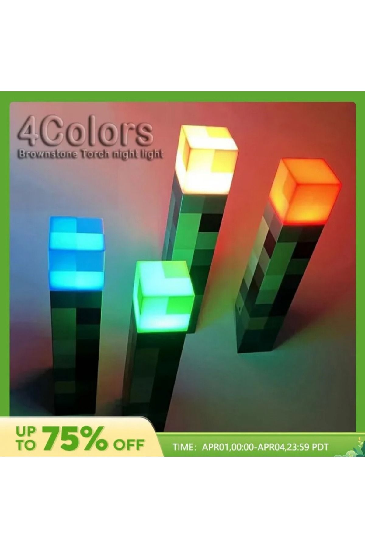 Choice-My World Torch Light Game Surrounding Pixel Wind Remote Control Torch Night Light Charging Mining... 8