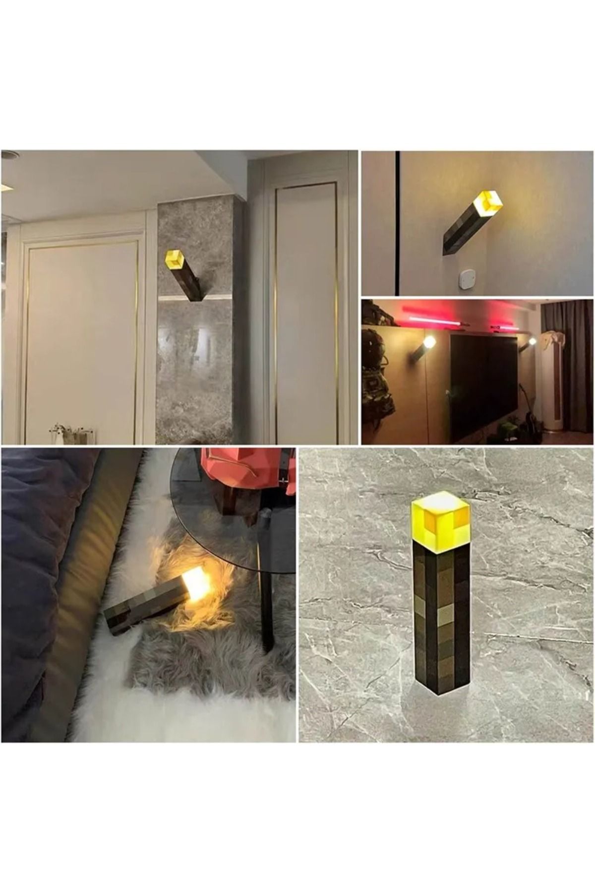 Choice-My World Torch Light Game Surrounding Pixel Wind Remote Control Torch Night Light Charging Mining... 3