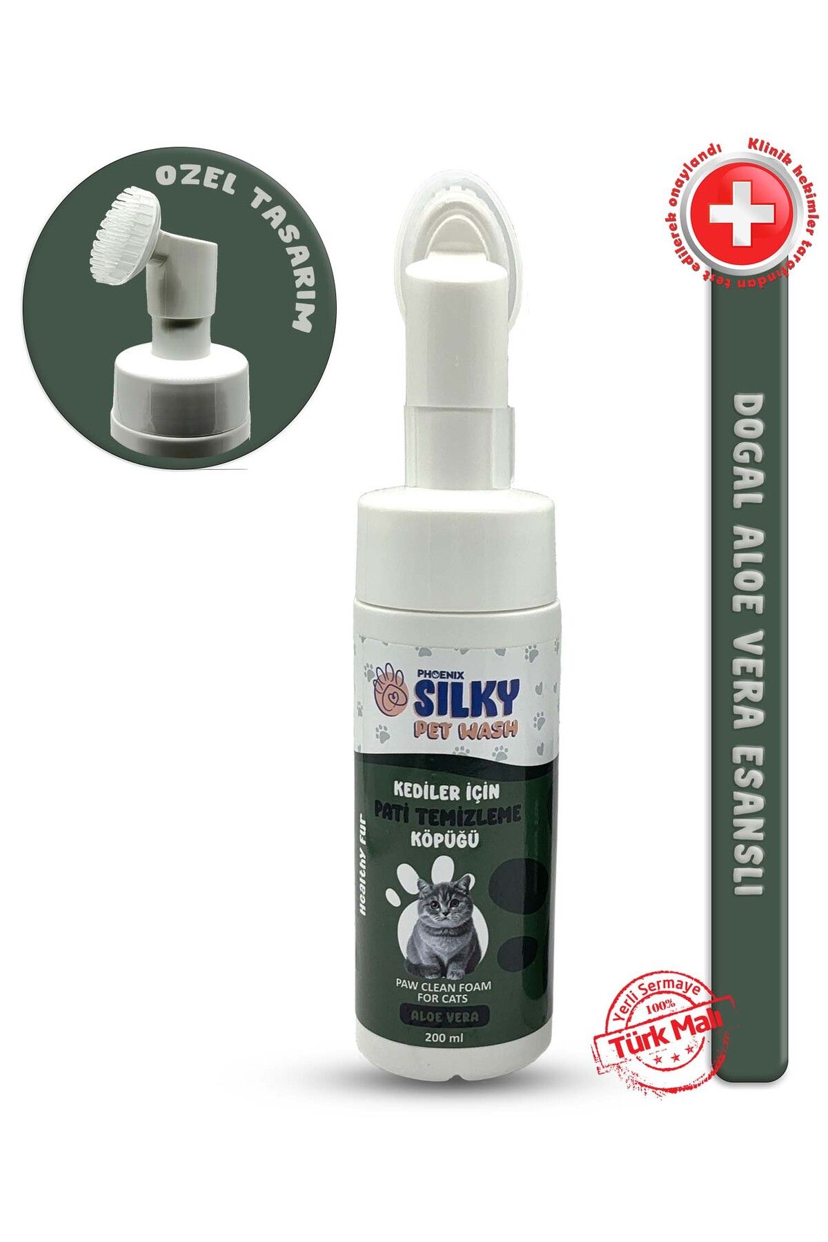 Silky PetWash - Kedilere Özel Pati Temizleme Köpüğü - 200ml