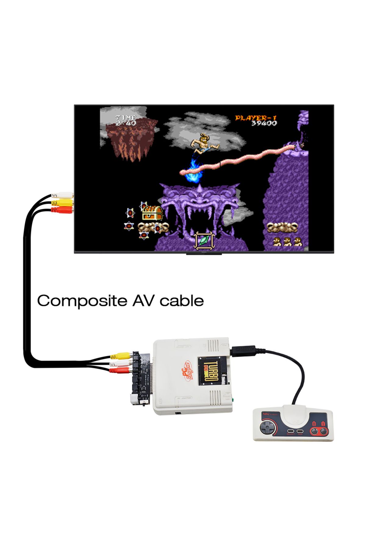 Choice-محرك أقراص فلاش لبطاقة الألعاب TURBO EVERDRIVE PCE لتخزين ملفات ألعاب NTSC / PAL لـ PC-Engine T... 3