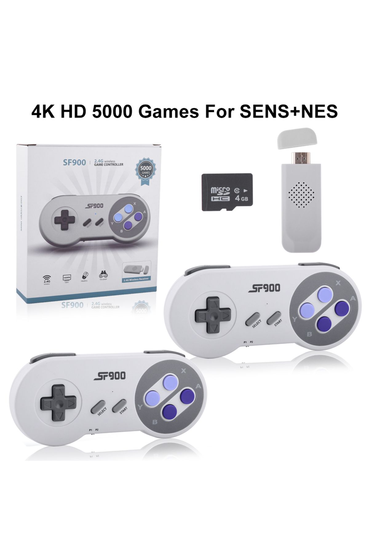 ONETOMAX-SF900 Classic Retro Game Console HD Video Game Stick With 5000 Games for SNES Wireless Controller... 1